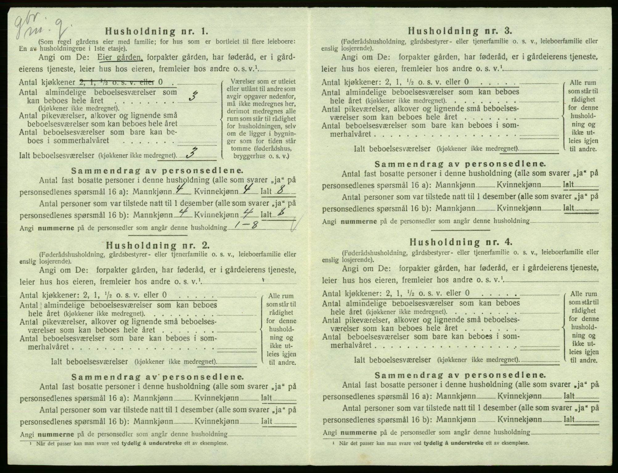 SAB, 1920 census for Kinsarvik, 1920, p. 130