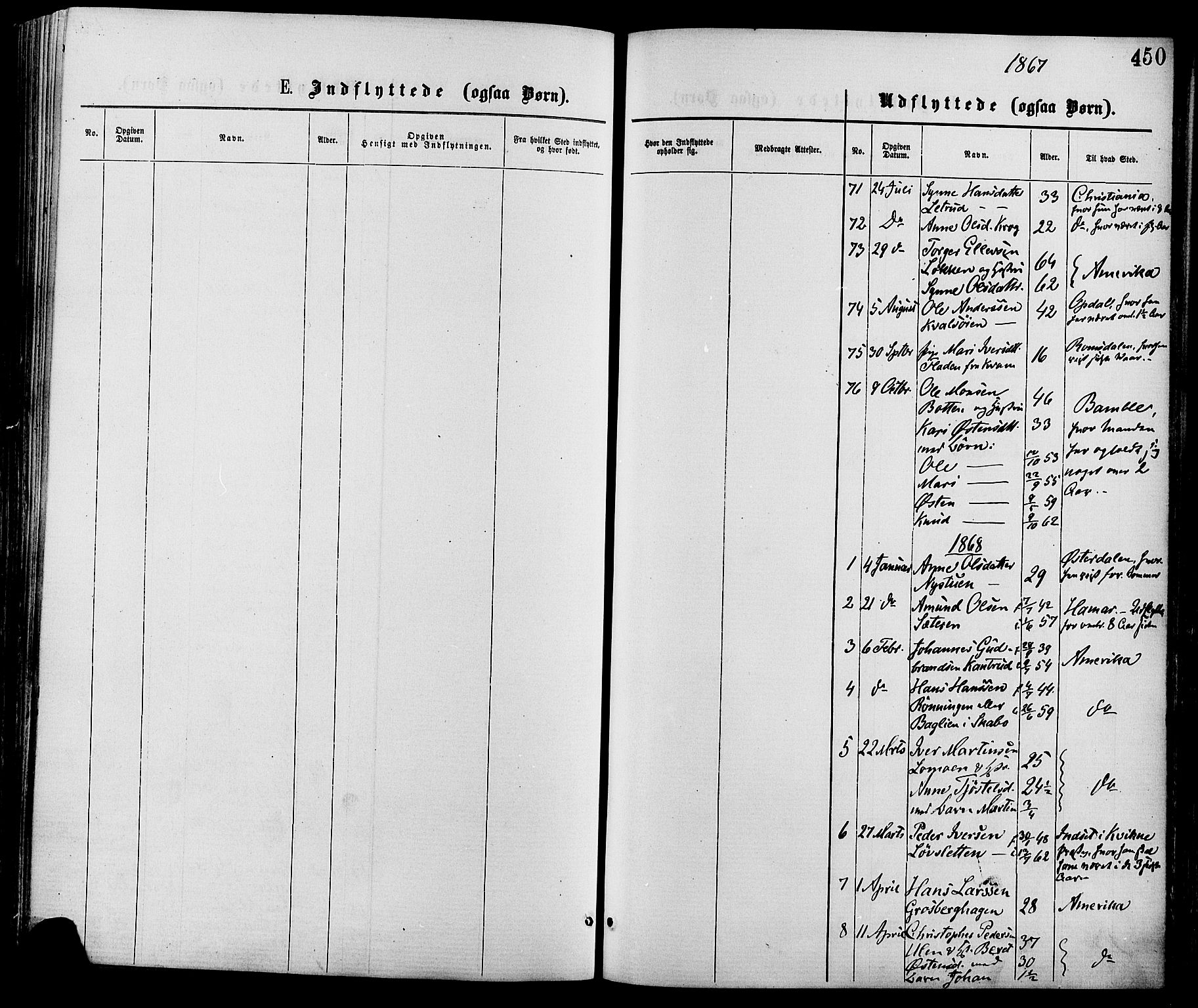 Nord-Fron prestekontor, AV/SAH-PREST-080/H/Ha/Haa/L0002: Parish register (official) no. 2, 1865-1883, p. 450