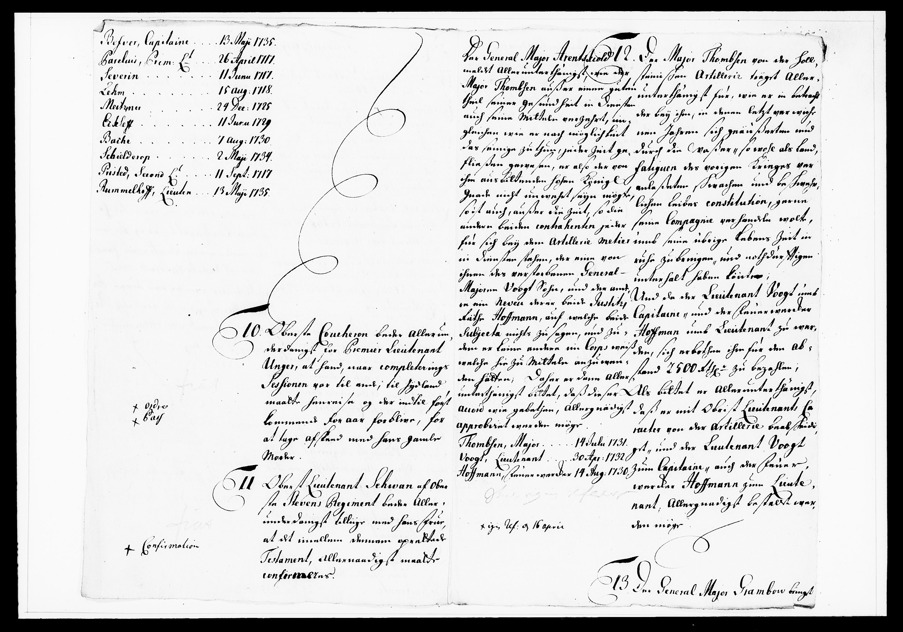 Krigskollegiet, Krigskancelliet, DRA/A-0006/-/1130-1137: Refererede sager, 1736, p. 136