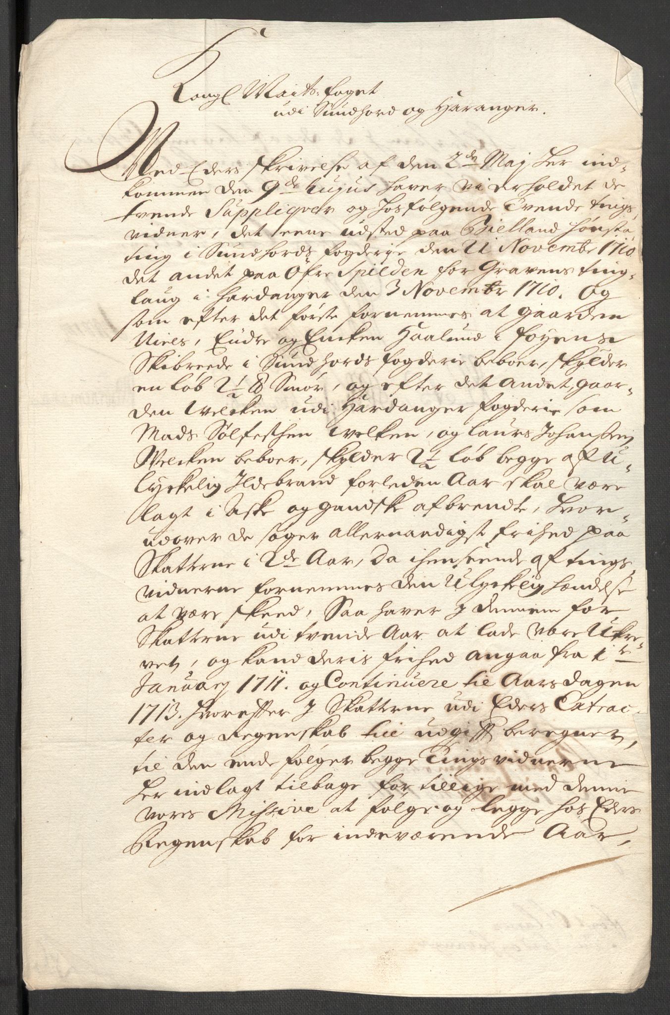 Rentekammeret inntil 1814, Reviderte regnskaper, Fogderegnskap, AV/RA-EA-4092/R48/L2987: Fogderegnskap Sunnhordland og Hardanger, 1711, p. 347