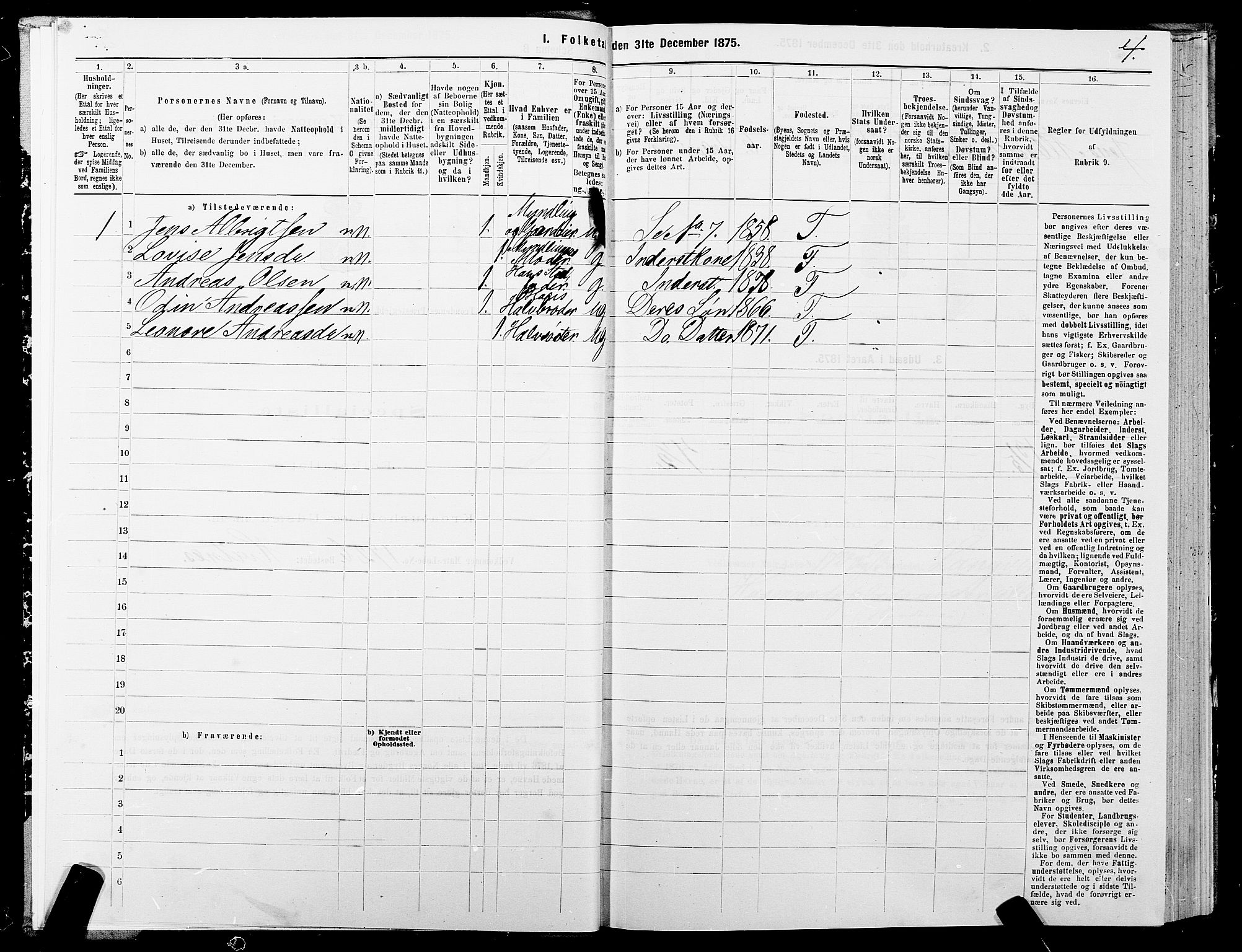 SATØ, 1875 census for 1914P Trondenes, 1875, p. 2004