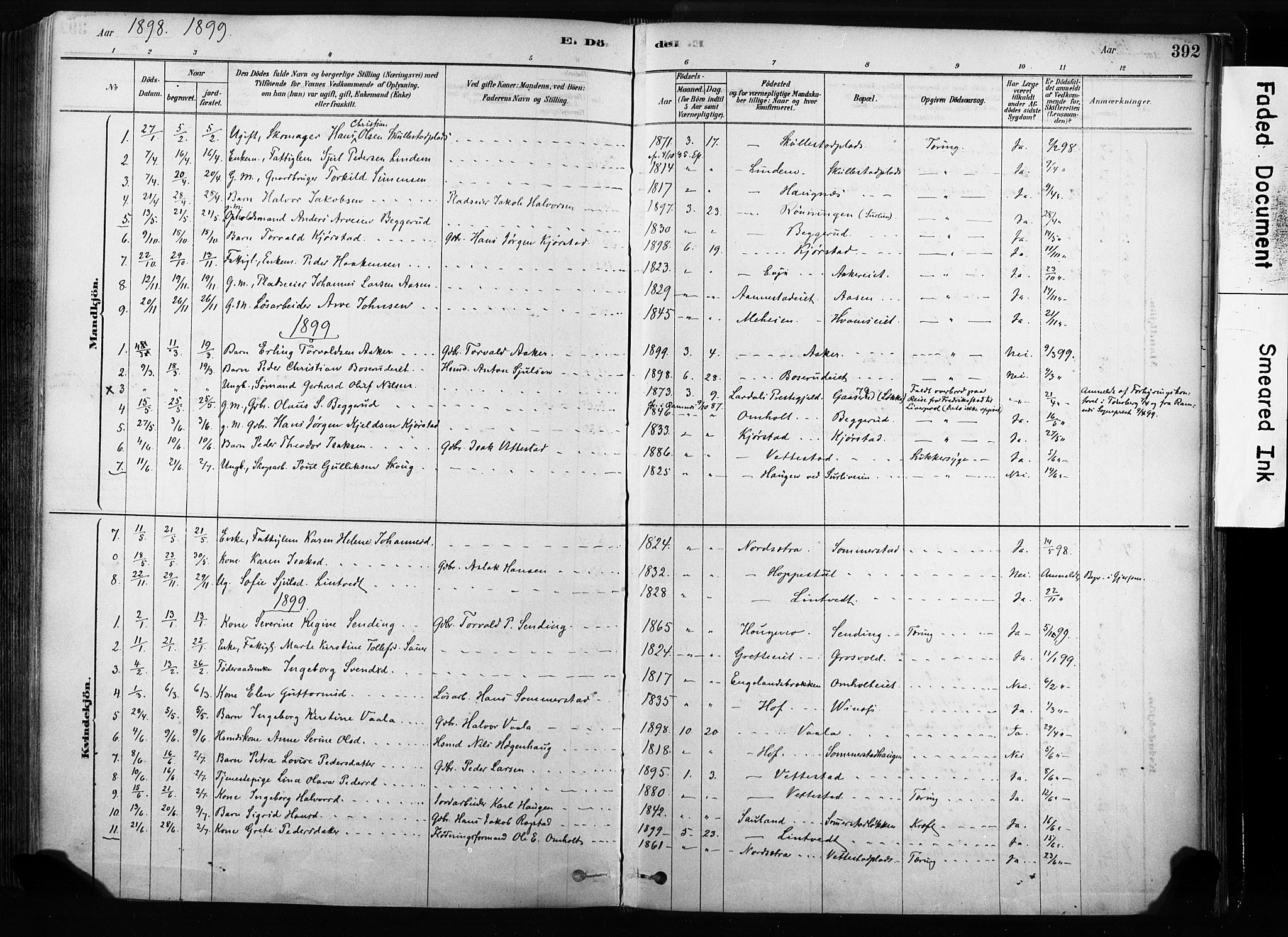 Sandsvær kirkebøker, SAKO/A-244/F/Fb/L0001: Parish register (official) no. II 1, 1878-1906, p. 392