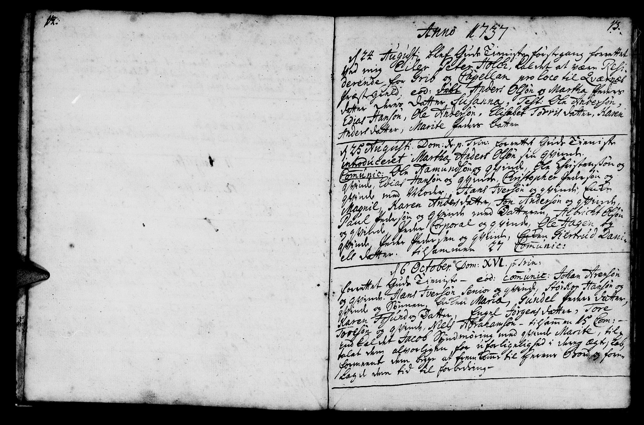 Ministerialprotokoller, klokkerbøker og fødselsregistre - Møre og Romsdal, AV/SAT-A-1454/574/L0875: Parish register (official) no. 574A01, 1733-1753, p. 12-13