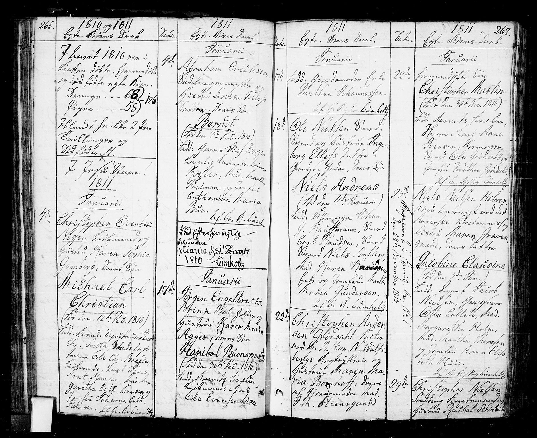 Oslo domkirke Kirkebøker, AV/SAO-A-10752/F/Fa/L0006: Parish register (official) no. 6, 1807-1817, p. 266-267