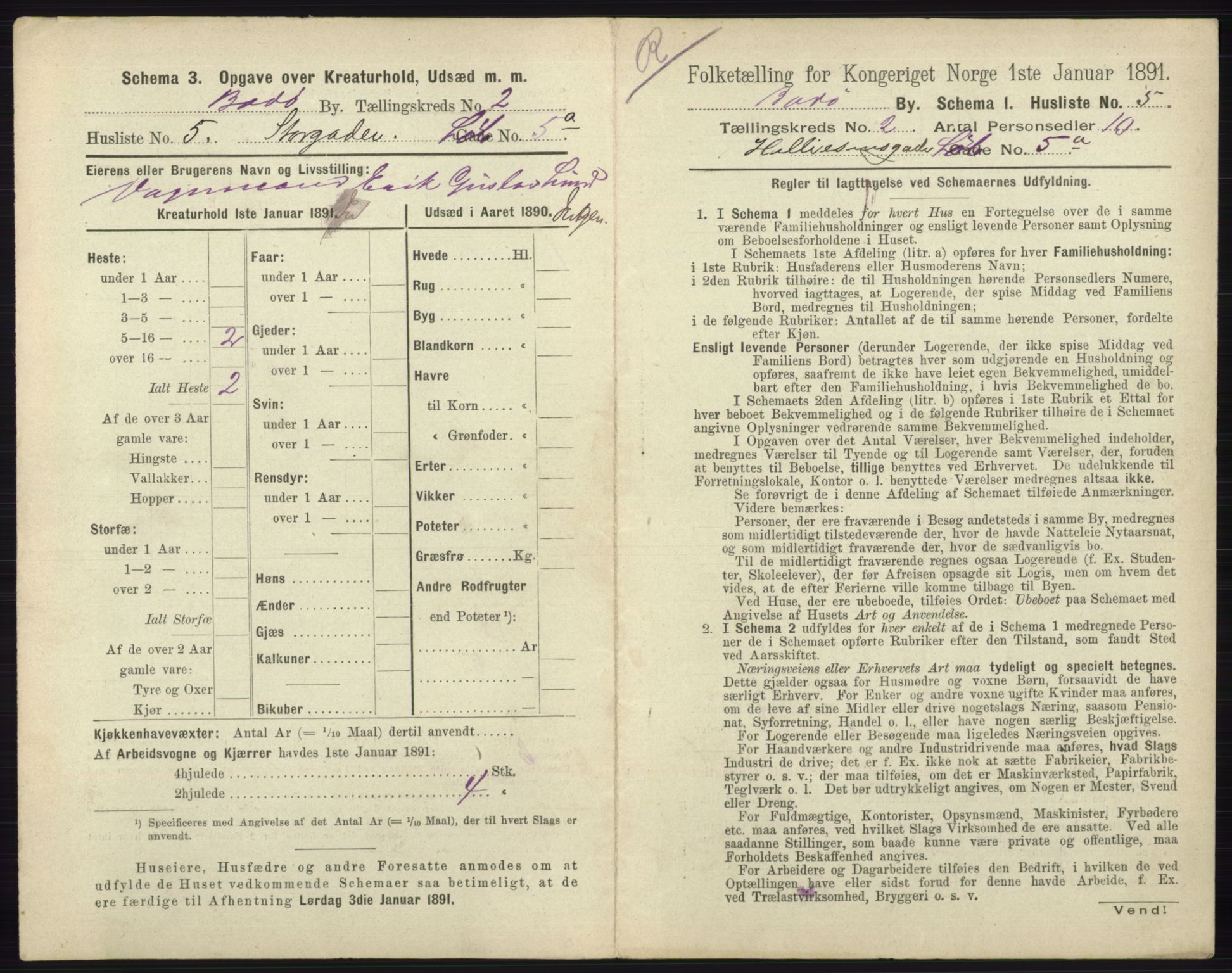 RA, 1891 census for 1804 Bodø, 1891, p. 858