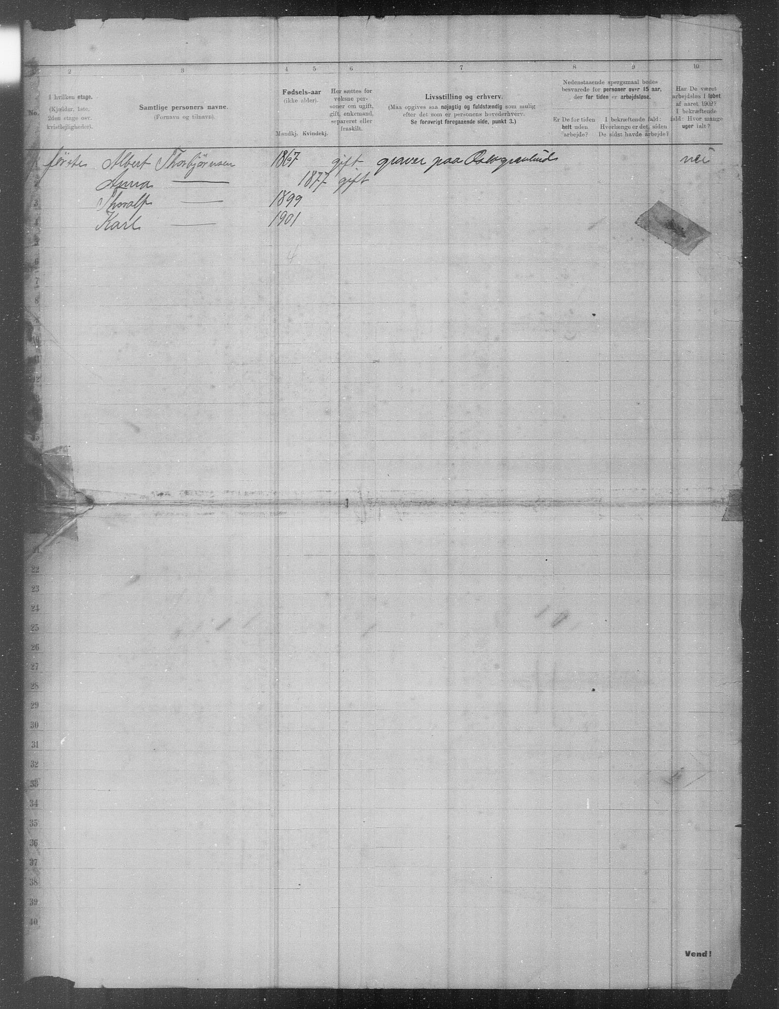 OBA, Municipal Census 1902 for Kristiania, 1902, p. 116