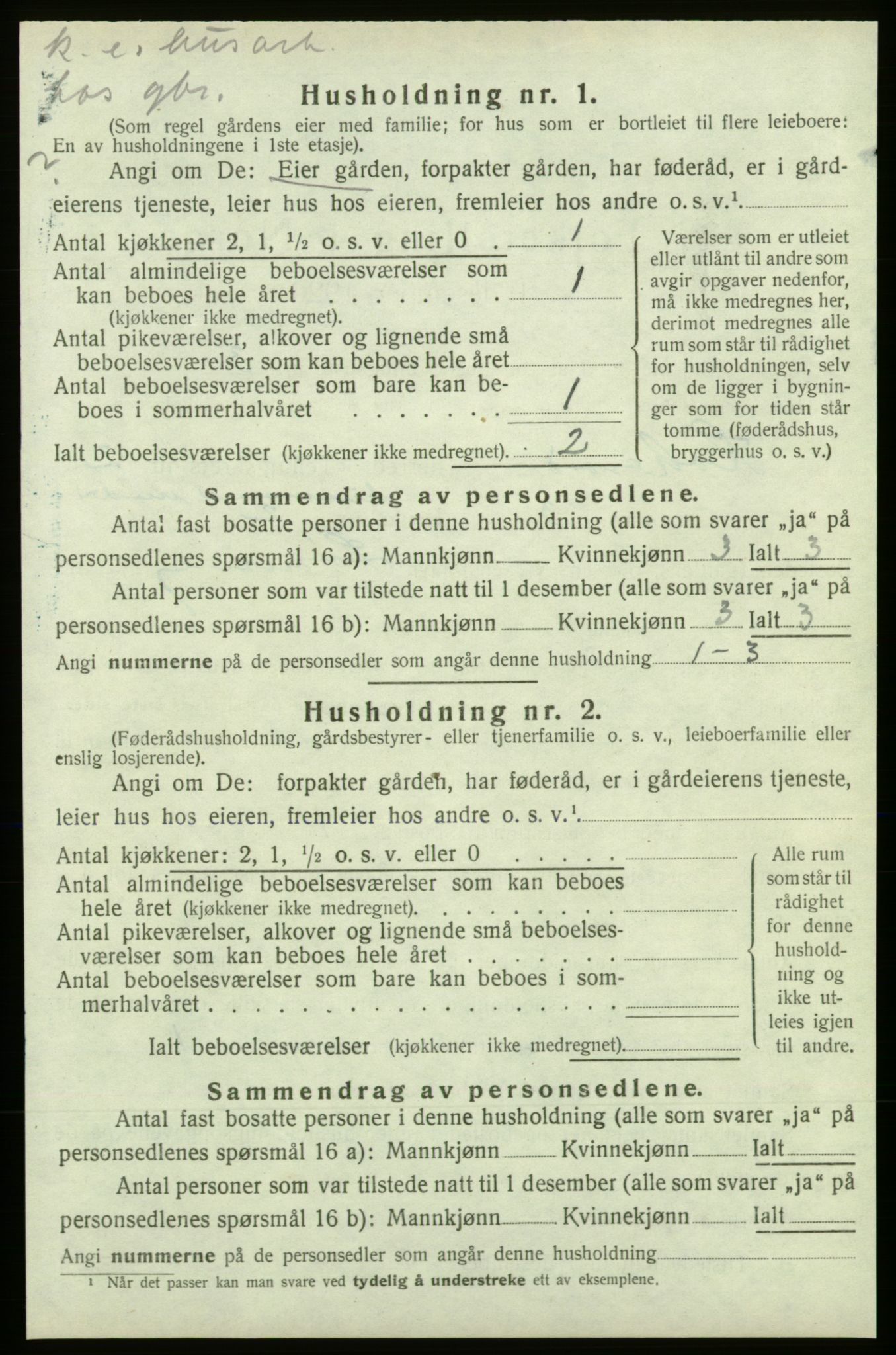 SAB, 1920 census for Kvinnherad, 1920, p. 216