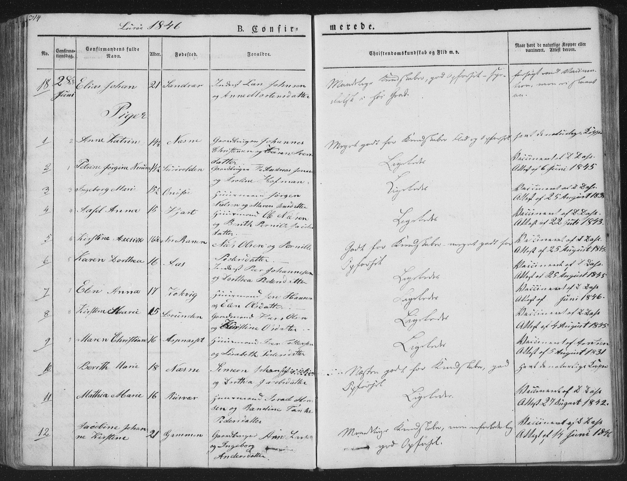 Ministerialprotokoller, klokkerbøker og fødselsregistre - Nordland, SAT/A-1459/839/L0565: Parish register (official) no. 839A02, 1825-1862, p. 314