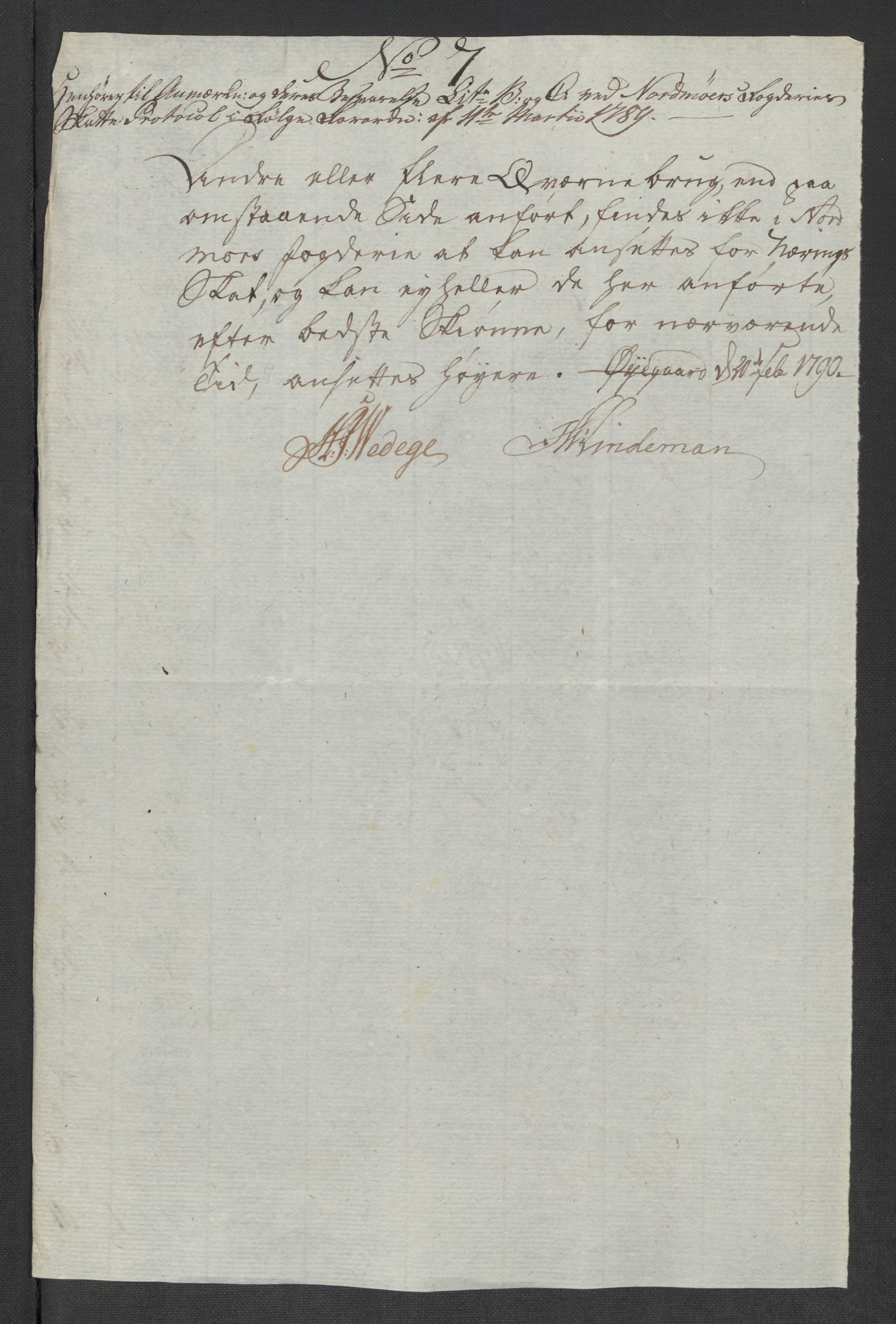 Rentekammeret inntil 1814, Reviderte regnskaper, Mindre regnskaper, AV/RA-EA-4068/Rf/Rfe/L0031: Nordmøre fogderi, Numedal og Sandsvær fogderi, 1789, p. 93