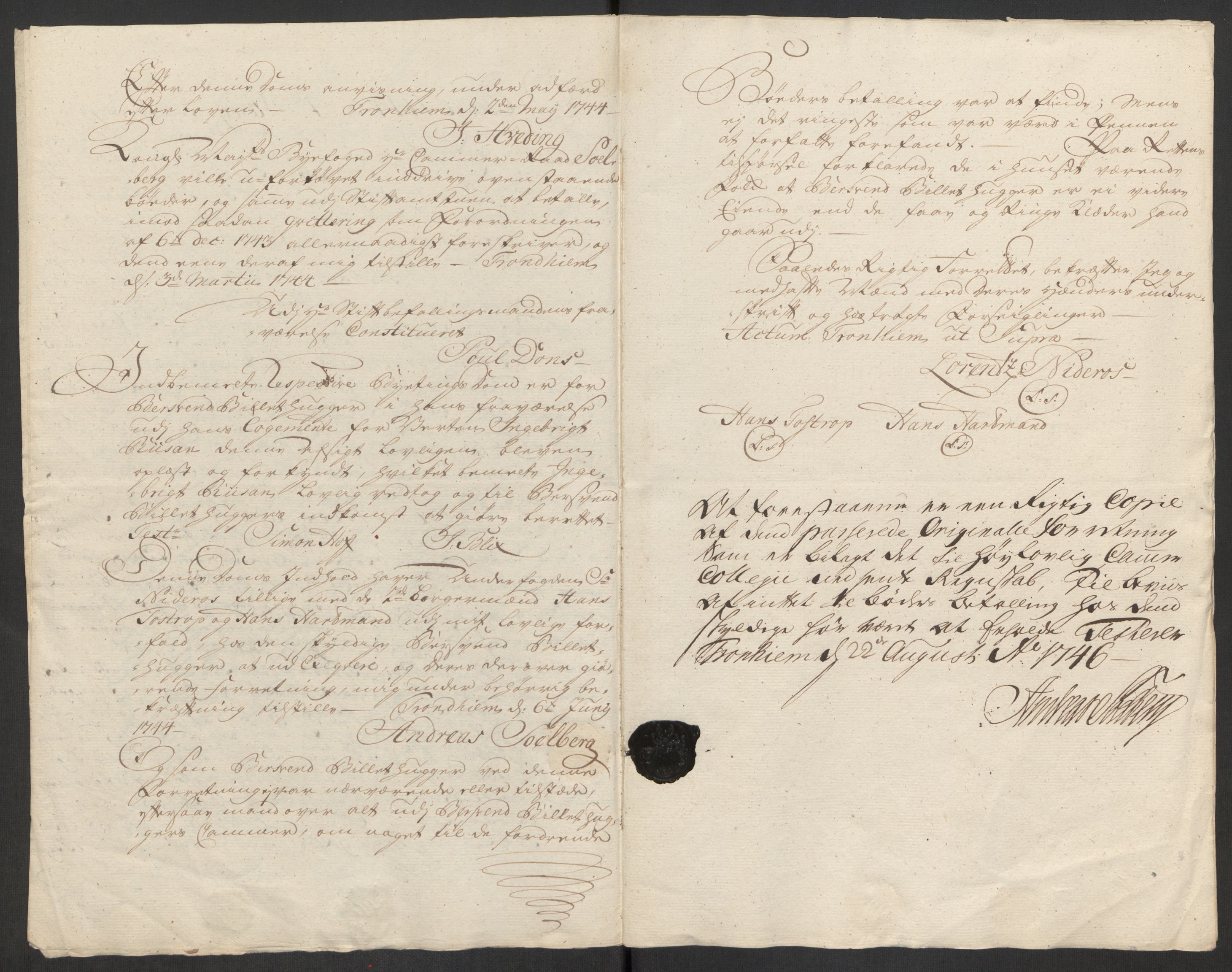 Rentekammeret inntil 1814, Reviderte regnskaper, Byregnskaper, AV/RA-EA-4066/R/Rs/L0541: [S22] Sikt og sakefall, 1743-1746, p. 354