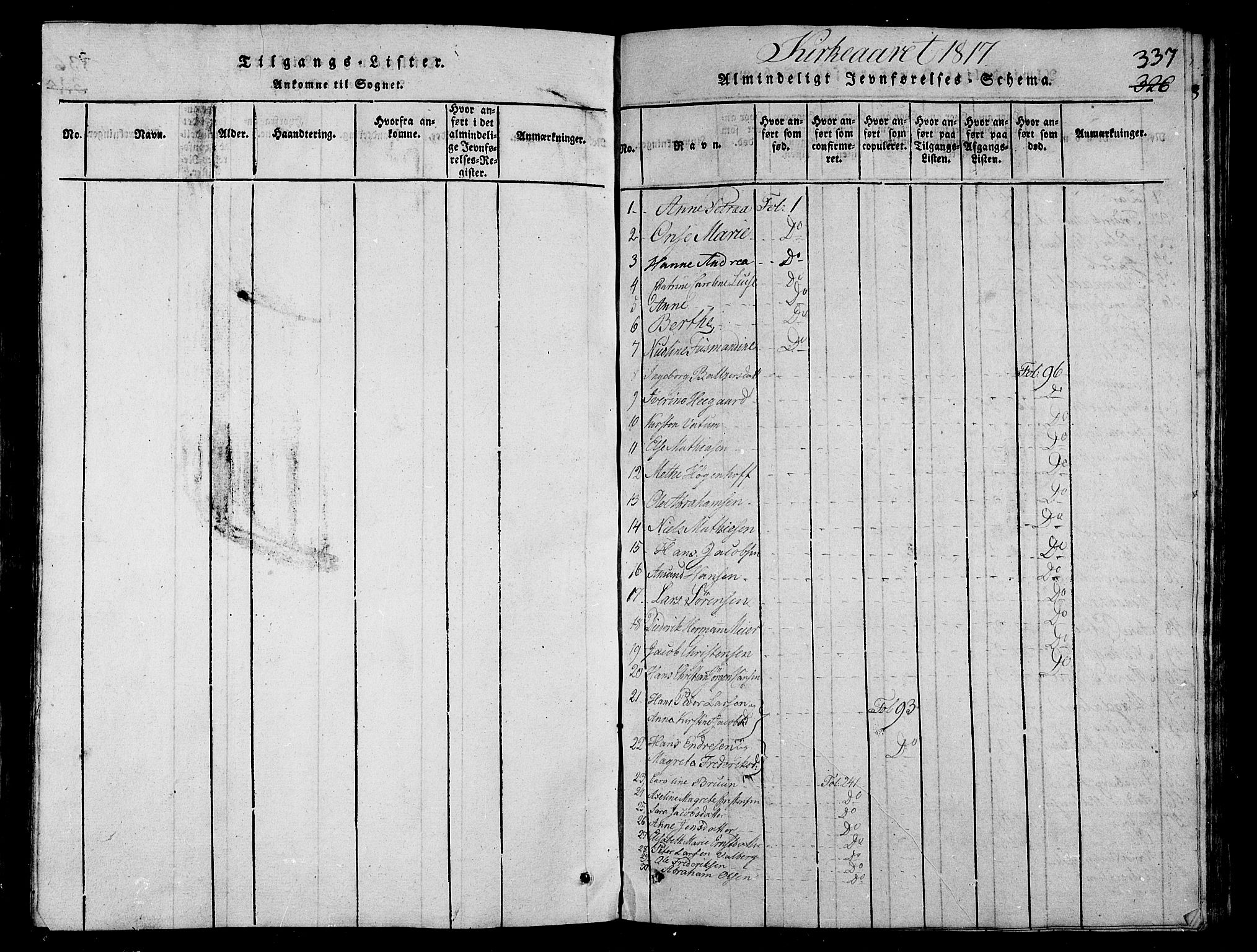 Stavern kirkebøker, SAKO/A-318/G/Ga/L0001: Parish register (copy) no. 1, 1817-1841, p. 337