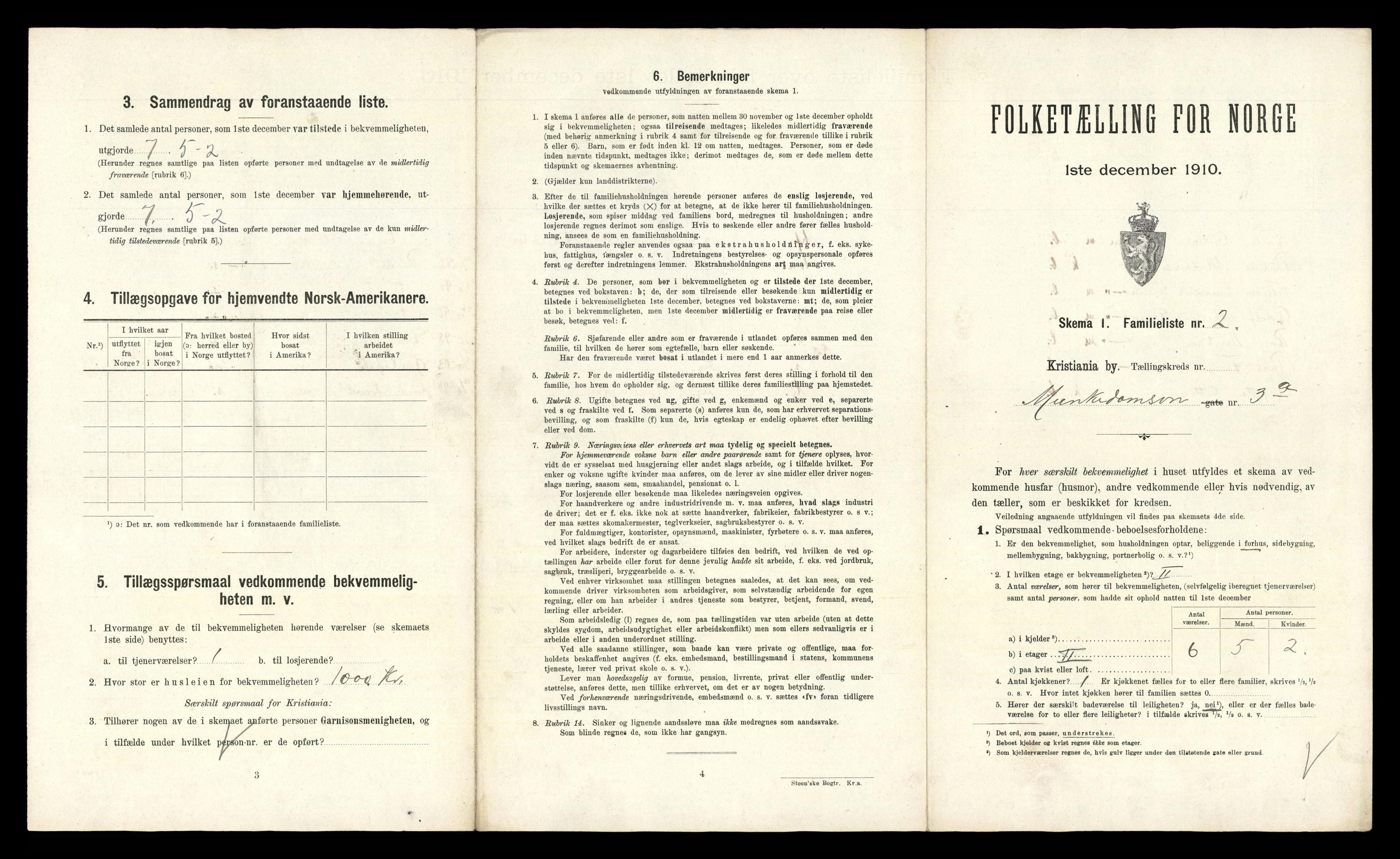 RA, 1910 census for Kristiania, 1910, p. 65007