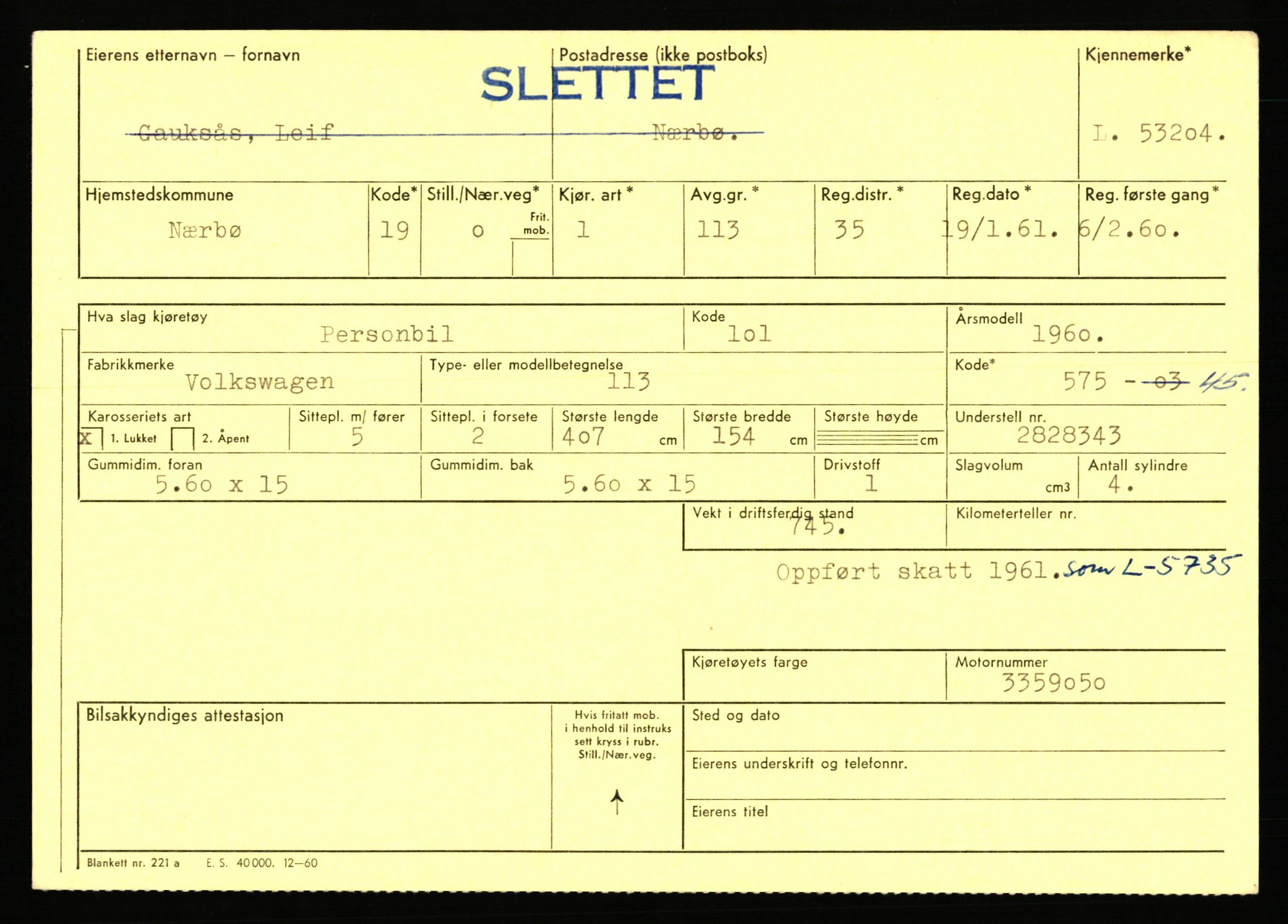 Stavanger trafikkstasjon, AV/SAST-A-101942/0/F/L0053: L-52900 - L-54199, 1930-1971, p. 827