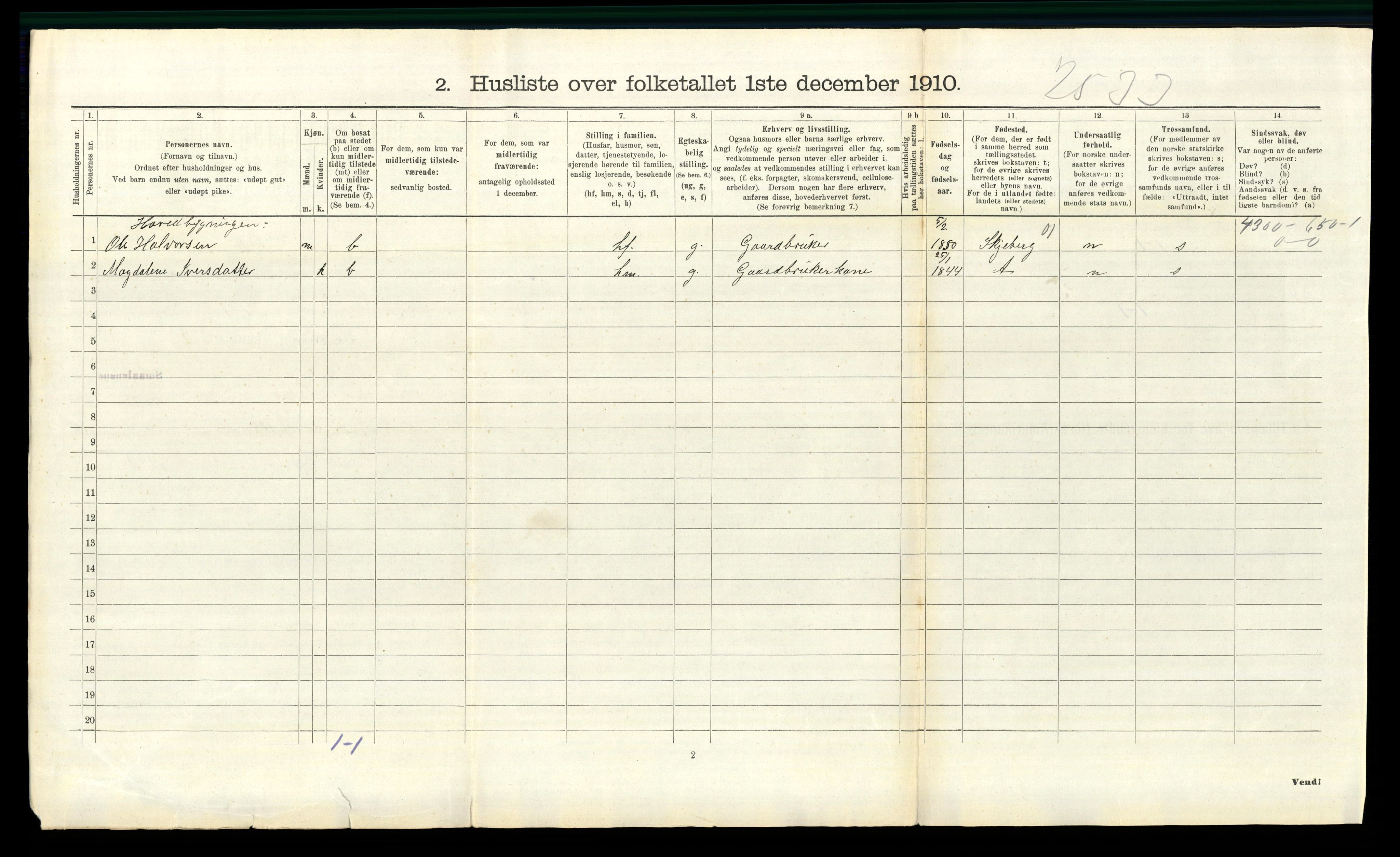 RA, 1910 census for Berg, 1910, p. 986