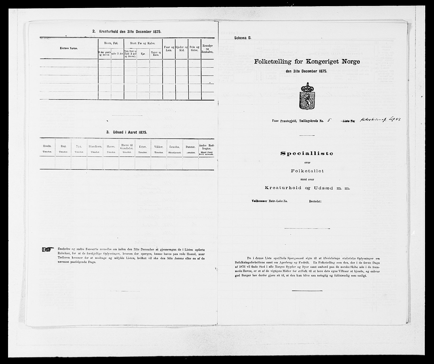 SAB, 1875 census for 1249P Fana, 1875, p. 660