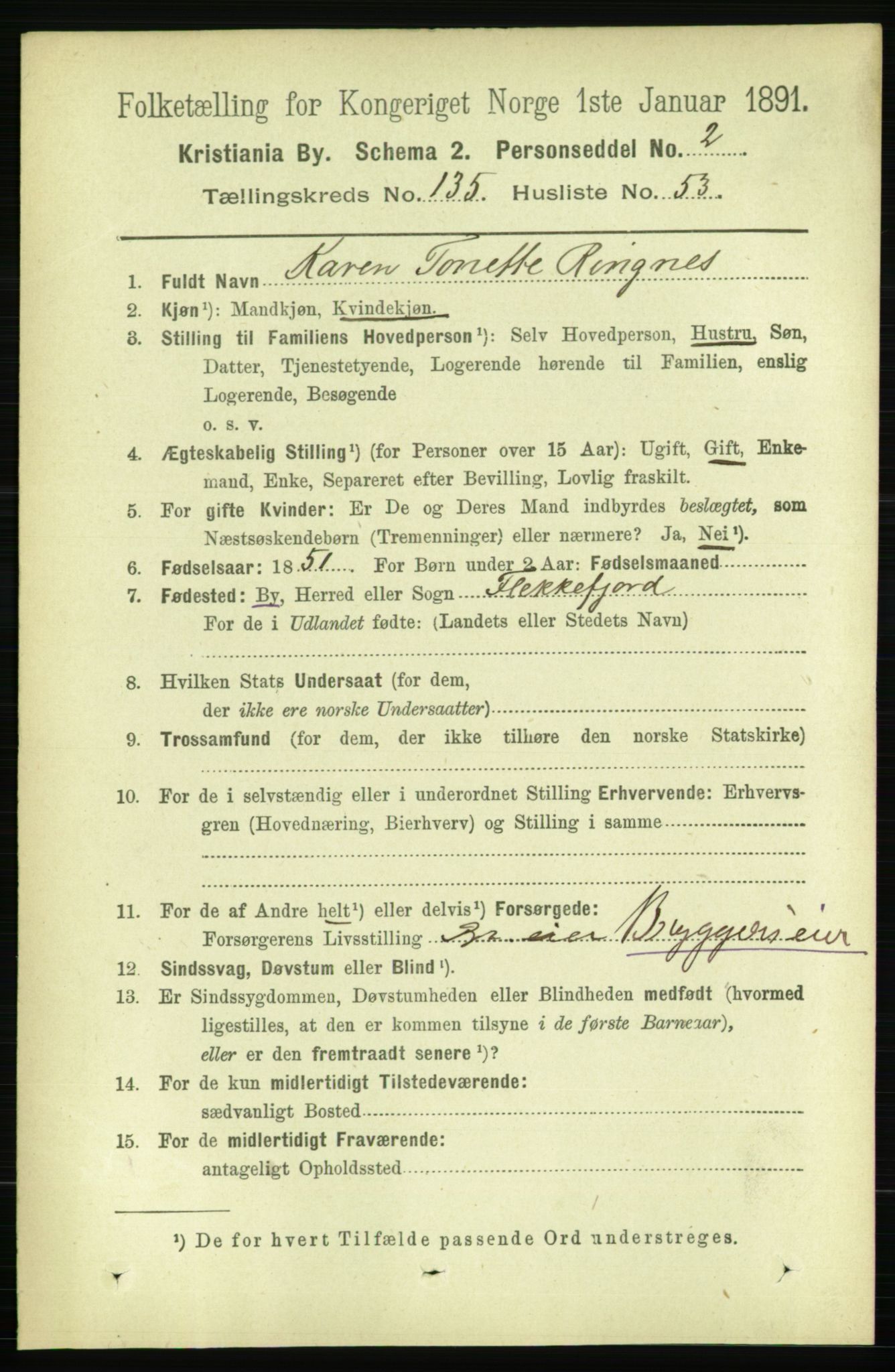 RA, 1891 census for 0301 Kristiania, 1891, p. 75129