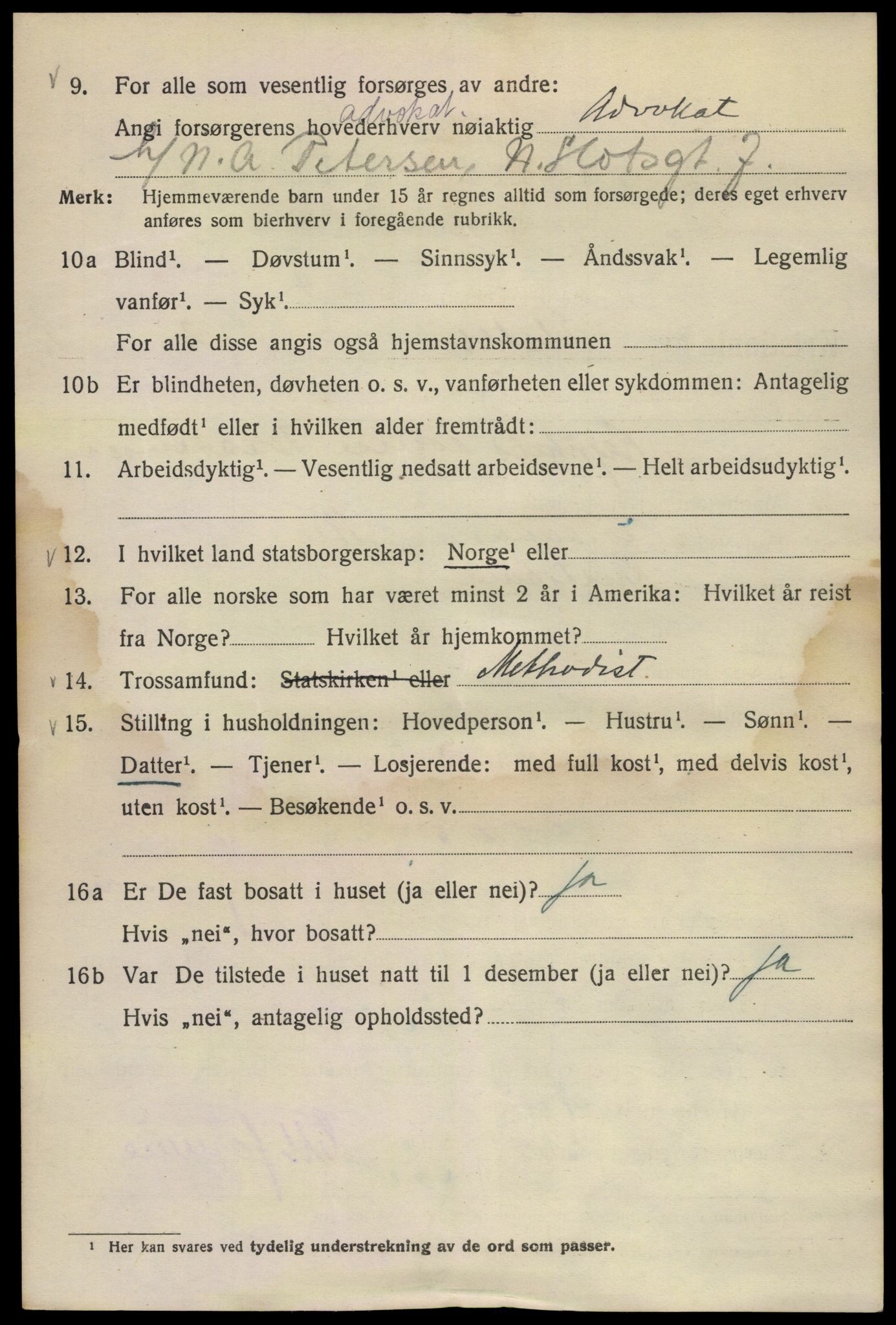 SAO, 1920 census for Kristiania, 1920, p. 215046