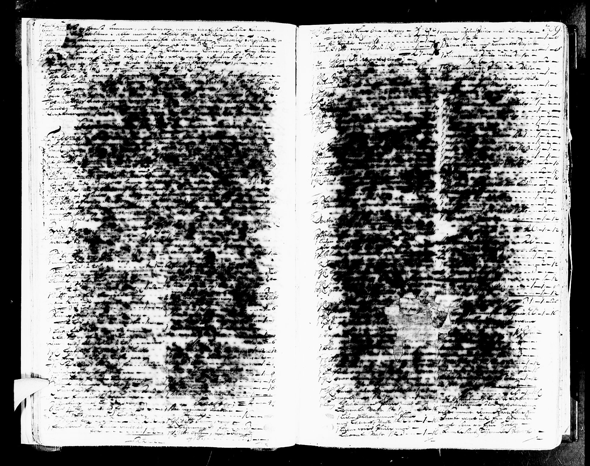 Mandal sorenskriveri, SAK/1221-0005/001/H/Hc/L0008: Skifteprotokoll med register, original i eske nr 4a, 1693-1702, p. 308b-309a