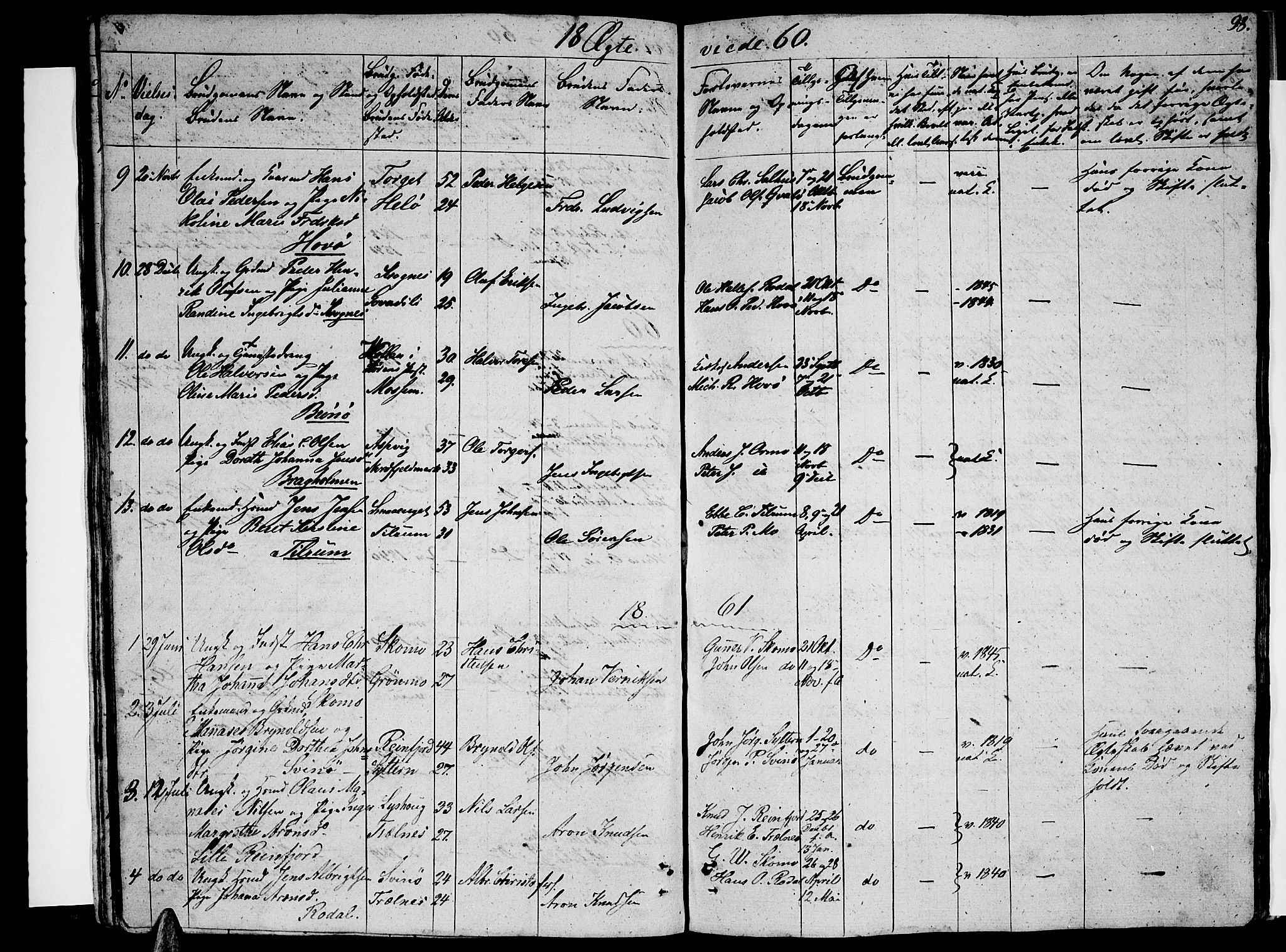 Ministerialprotokoller, klokkerbøker og fødselsregistre - Nordland, SAT/A-1459/813/L0211: Parish register (copy) no. 813C03, 1842-1863, p. 98