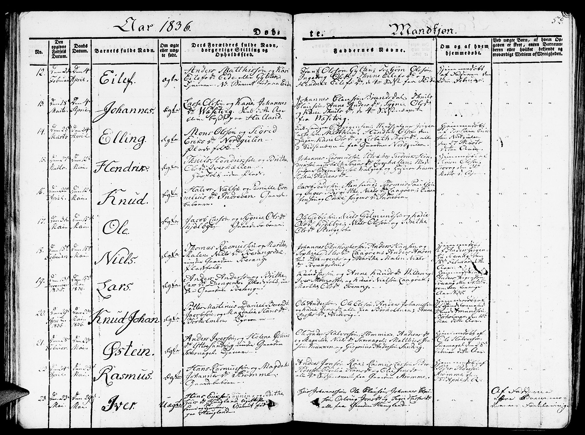 Gulen sokneprestembete, SAB/A-80201/H/Haa/Haaa/L0019: Parish register (official) no. A 19, 1826-1836, p. 52