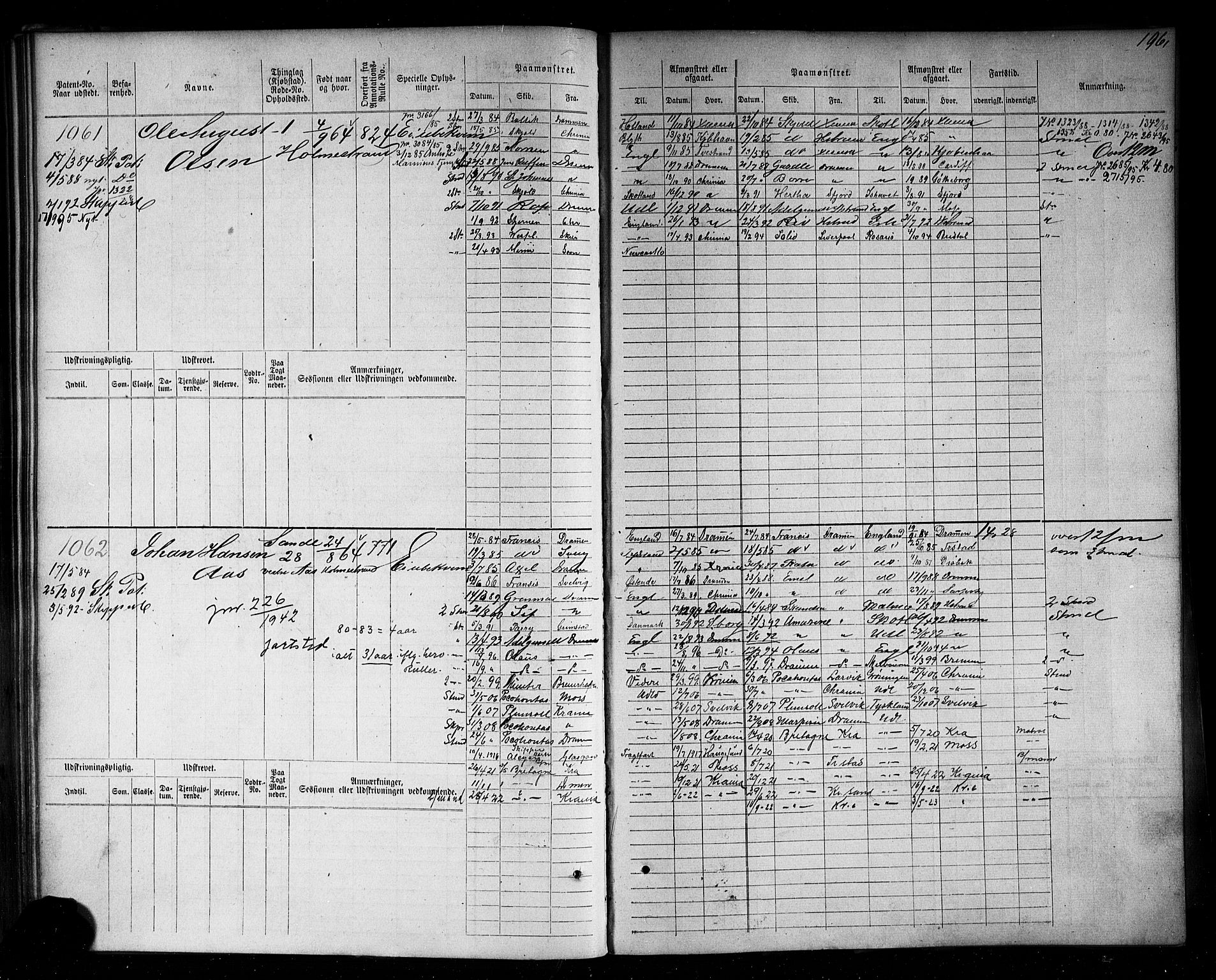 Holmestrand innrulleringskontor, AV/SAKO-A-1151/F/Fc/L0004: Hovedrulle, 1872-1913, p. 235