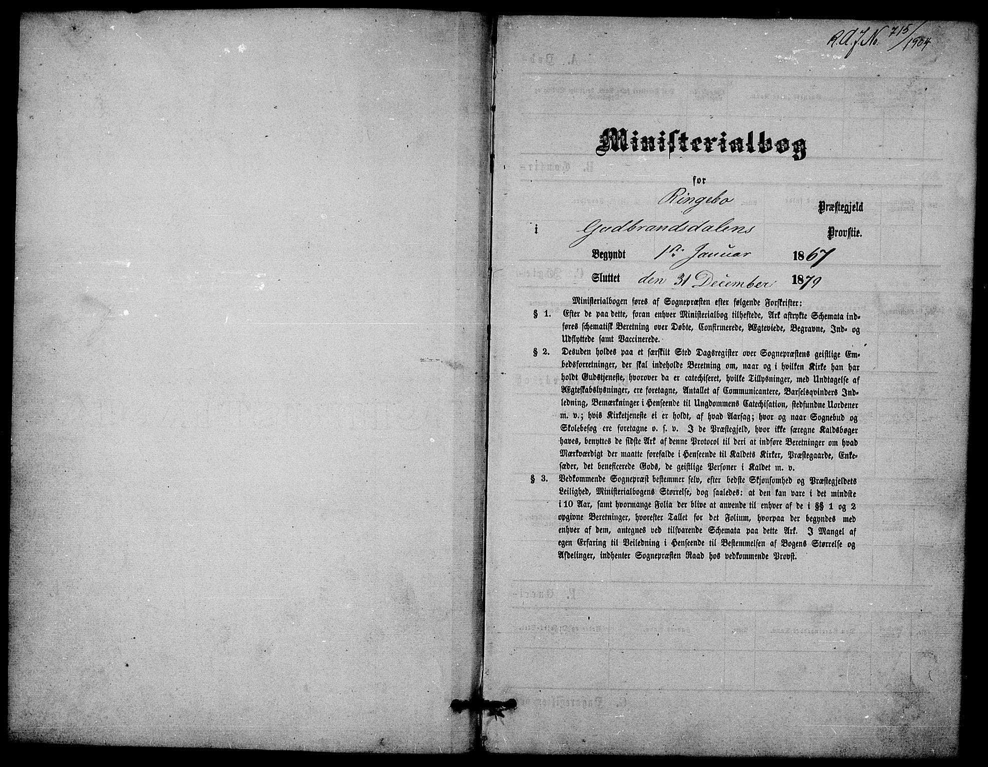 Ringebu prestekontor, SAH/PREST-082/H/Ha/Hab/L0004: Parish register (copy) no. 4, 1867-1879