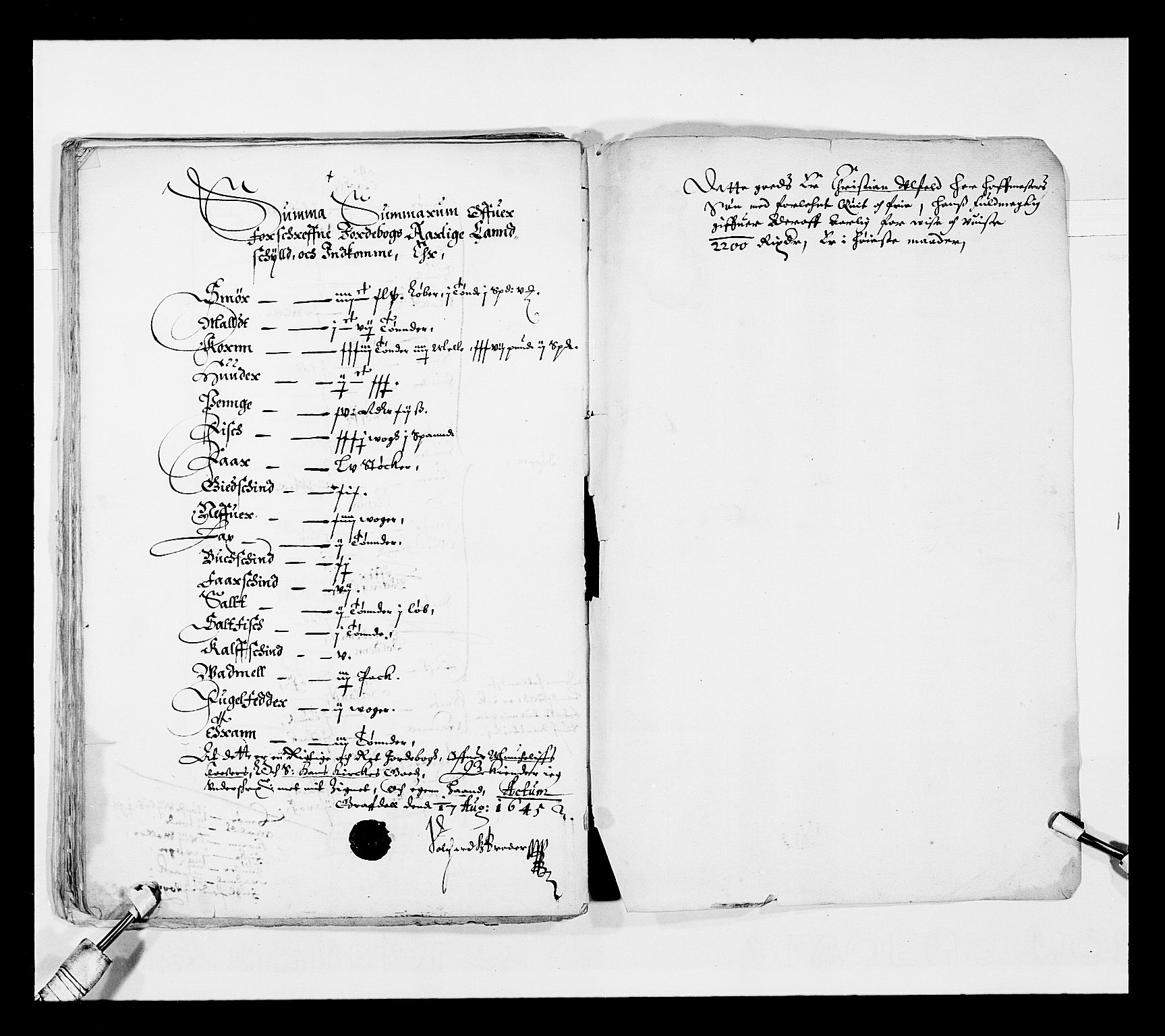 Stattholderembetet 1572-1771, RA/EA-2870/Ek/L0025/0001: Jordebøker 1633-1658: / Jordebøker for Bergenhus len, 1645-1646, p. 48
