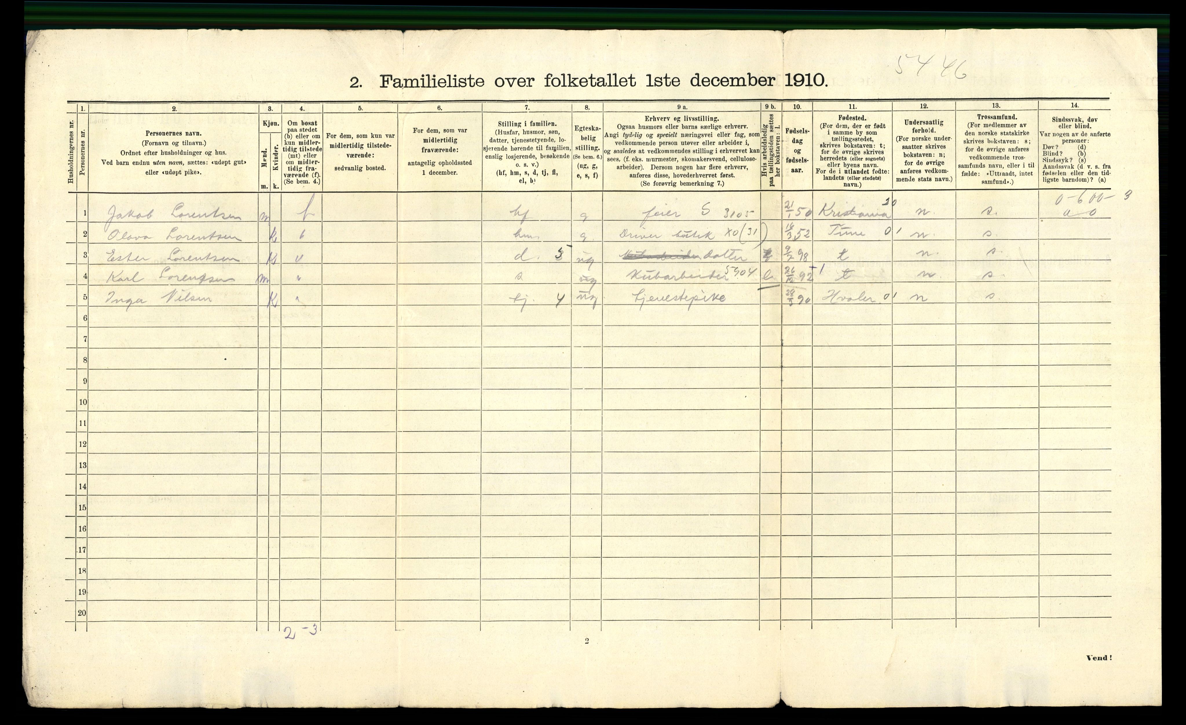 RA, 1910 census for Sarpsborg, 1910, p. 2030