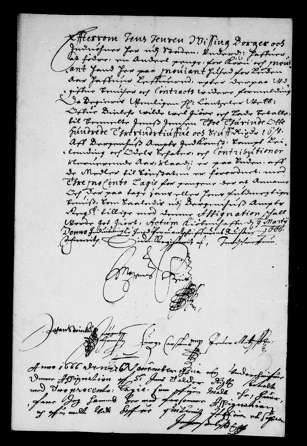 Rentekammeret inntil 1814, Reviderte regnskaper, Stiftamtstueregnskaper, Bergen stiftamt, AV/RA-EA-6043/R/Rc/L0023: Bergen stiftamt, 1666-1667