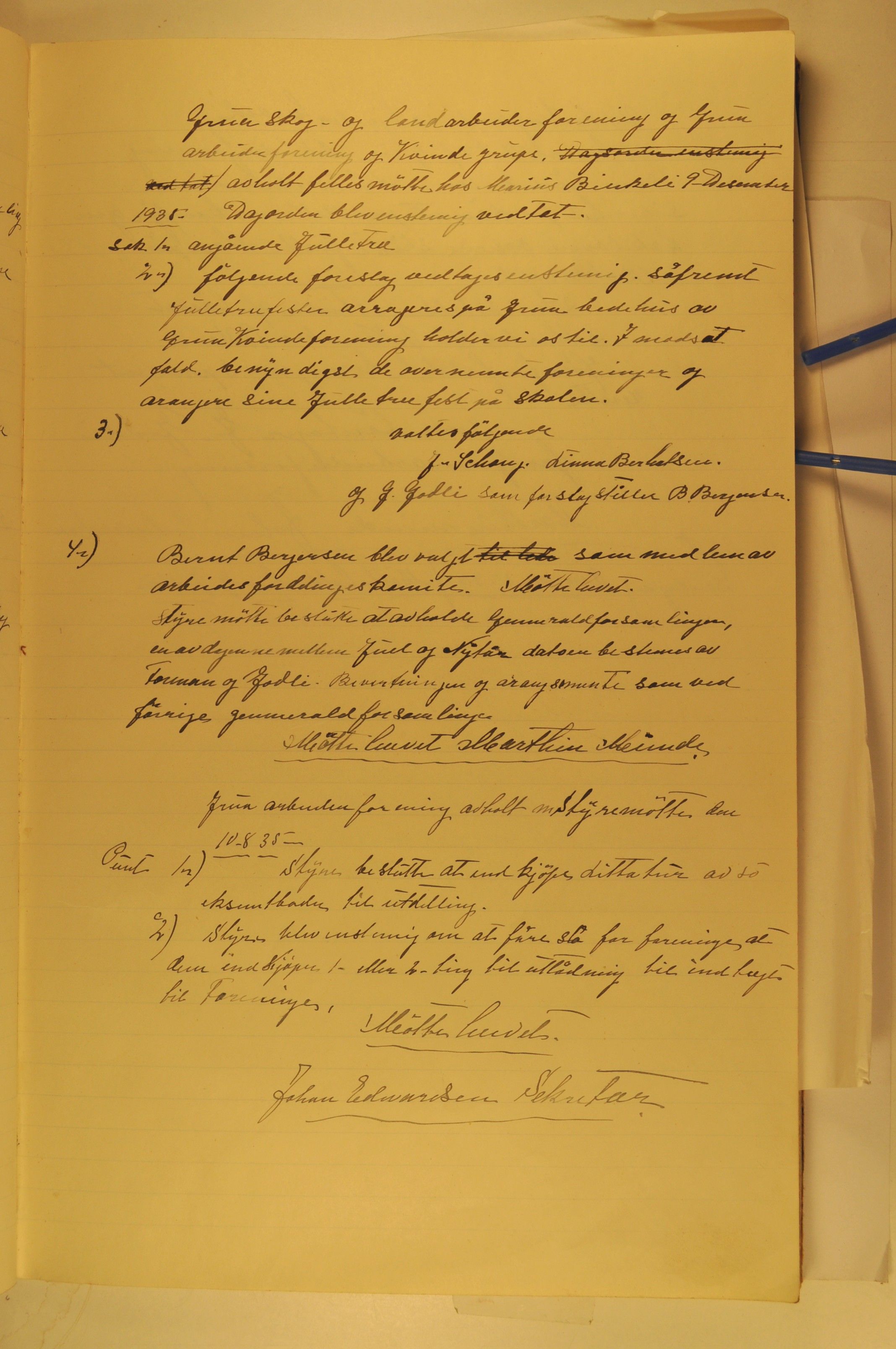 Grua Arbeiderlag, OARM/H-A-00261/A/L0001/0001: Forhandlingsprotokoller / Forhandlingsprotokoll Grua Arbeiderforening, 1918-1939