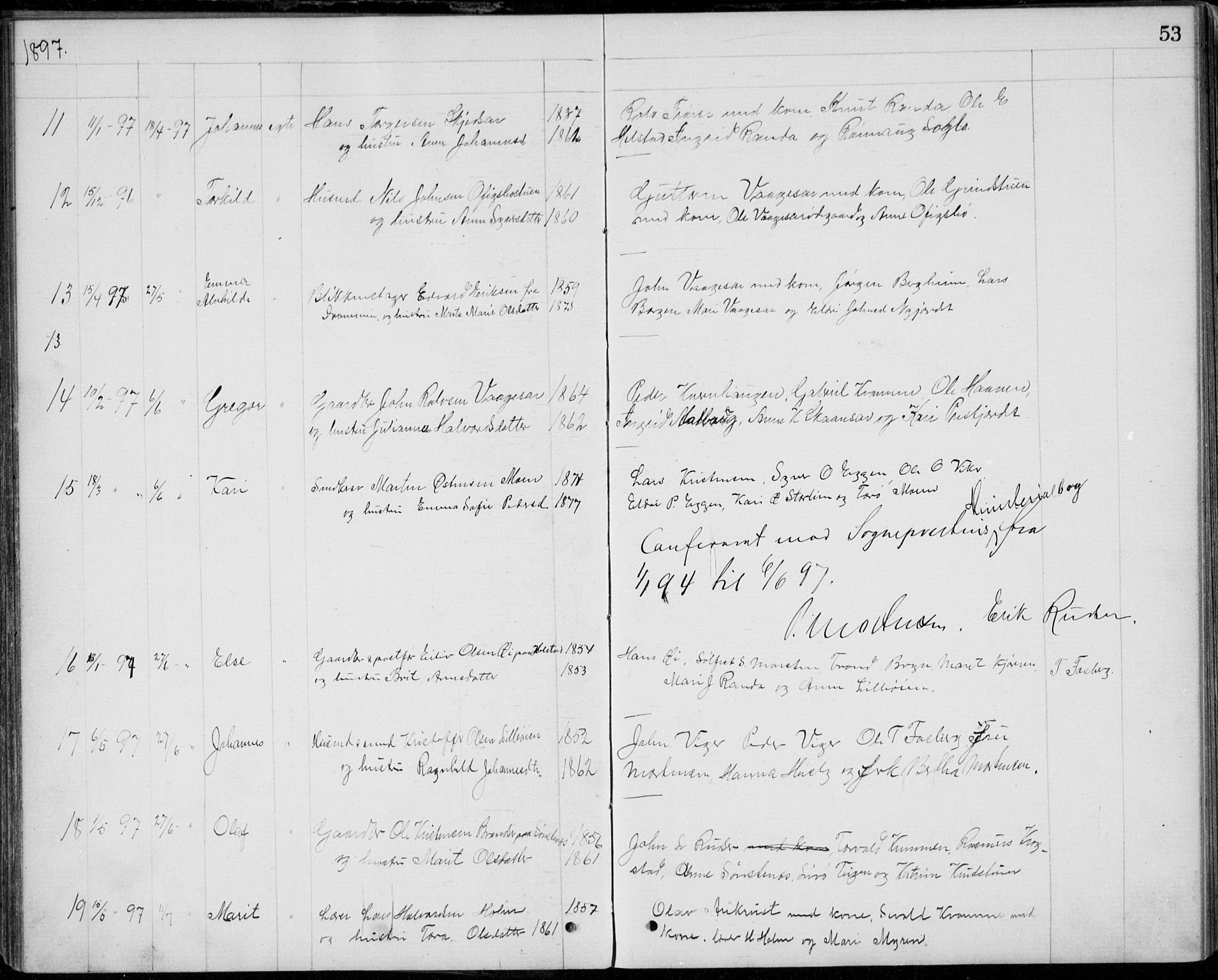 Lom prestekontor, AV/SAH-PREST-070/L/L0013: Parish register (copy) no. 13, 1874-1938, p. 53