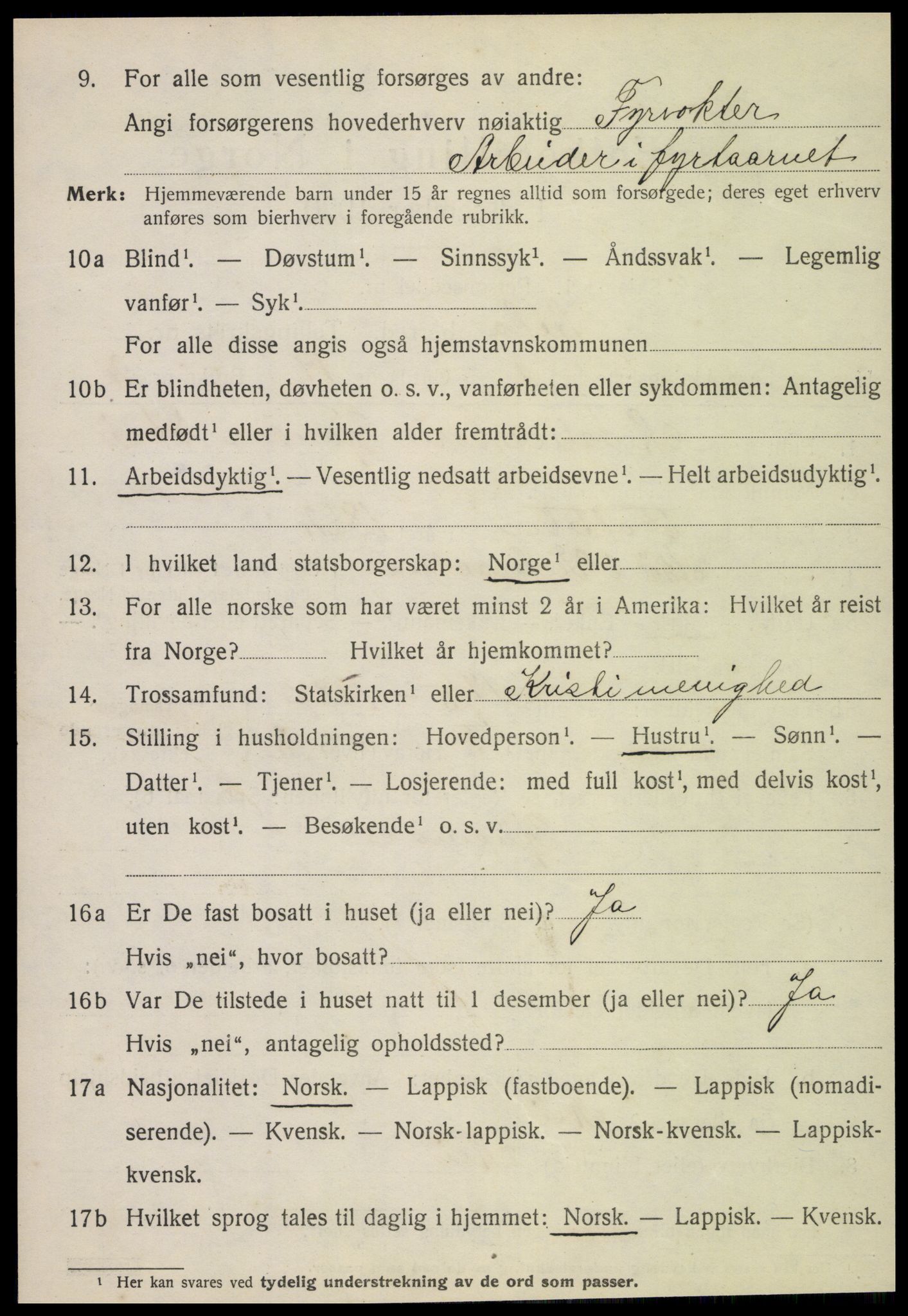 SAT, 1920 census for Leka, 1920, p. 2782