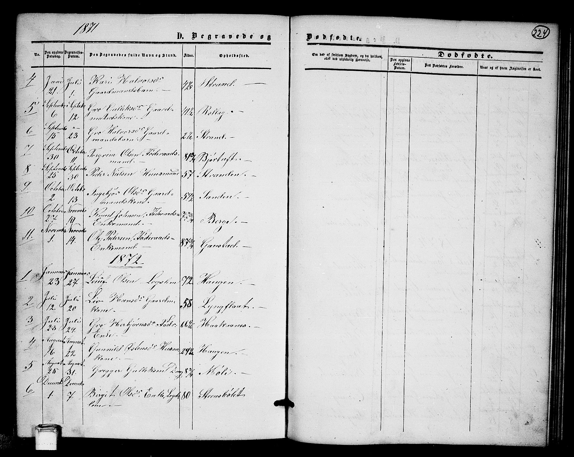 Tinn kirkebøker, AV/SAKO-A-308/G/Gb/L0002: Parish register (copy) no. II 2, 1851-1886, p. 224