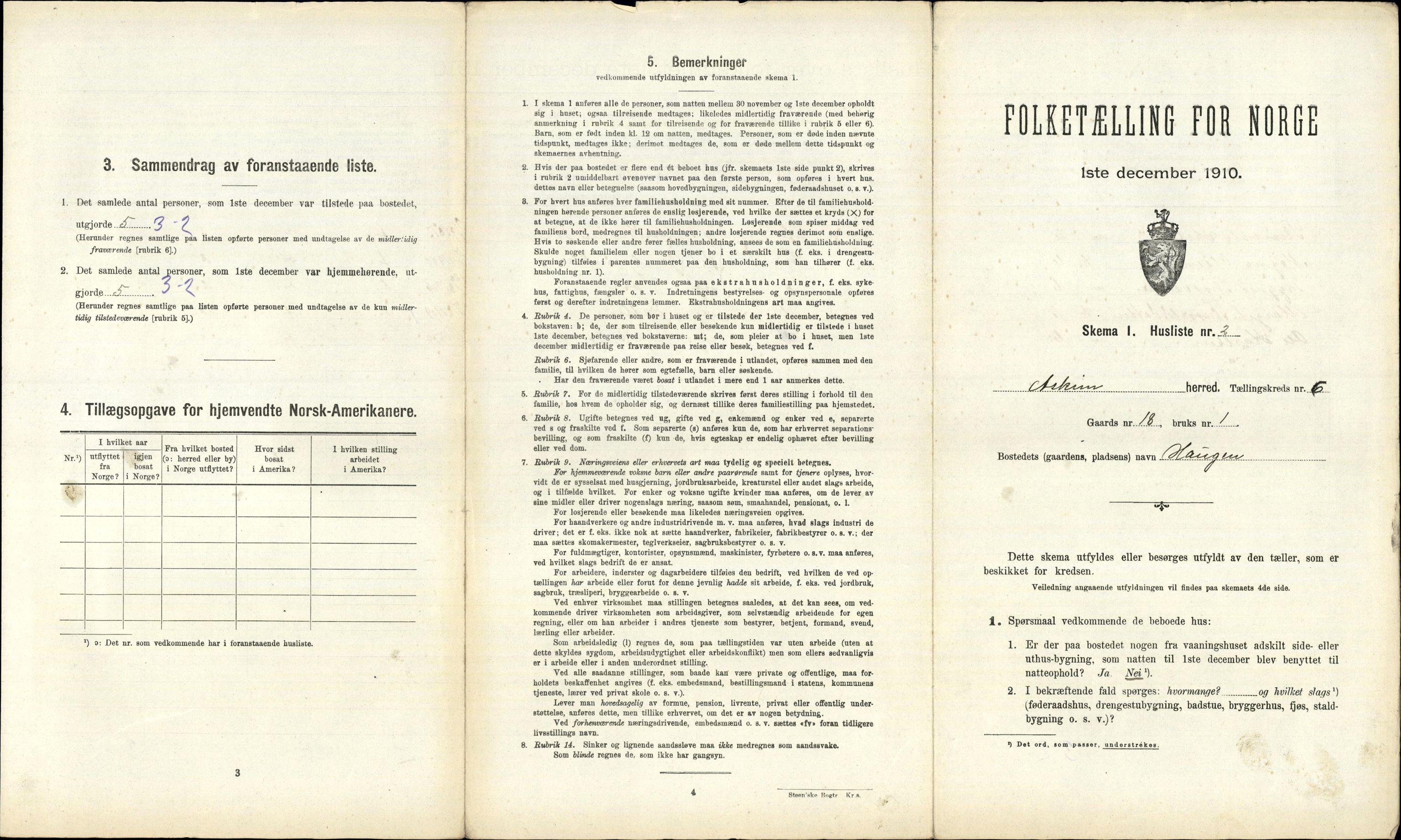 RA, 1910 census for Askim, 1910, p. 973