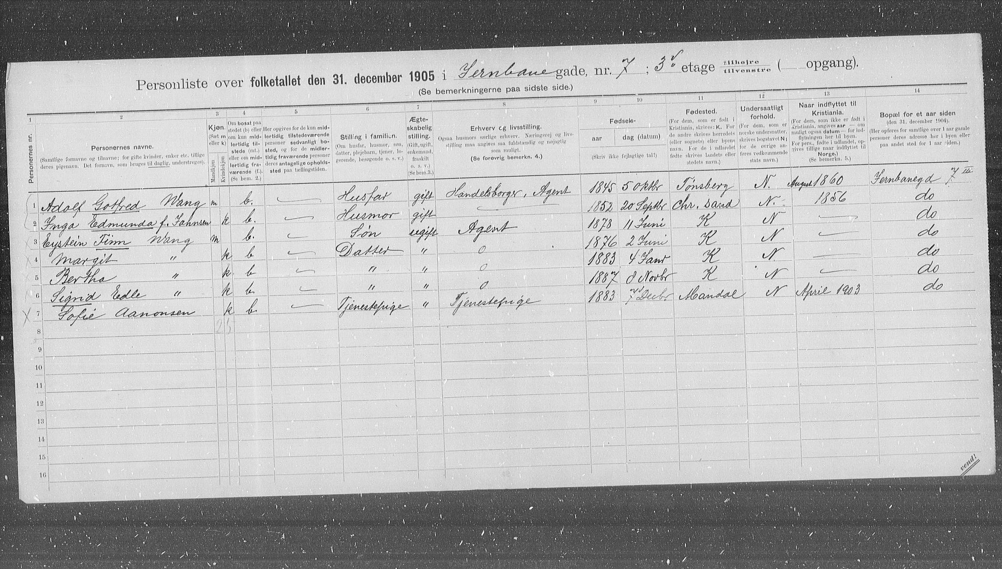 OBA, Municipal Census 1905 for Kristiania, 1905, p. 24531