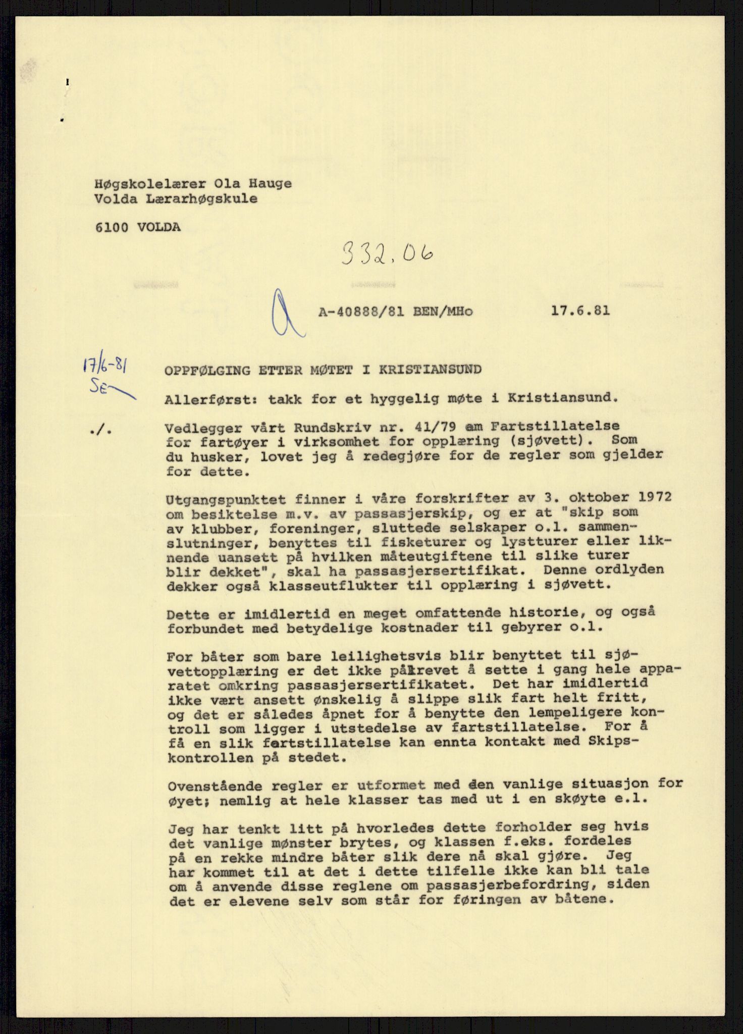 Sjøfartsdirektoratet med forløpere, generelt arkiv, RA/S-1407/D/Du/Duc/L0641/0004: Skipskontrollen - Forskrifter    / Utleiebåter (2 mapper), 1977-1989, p. 514