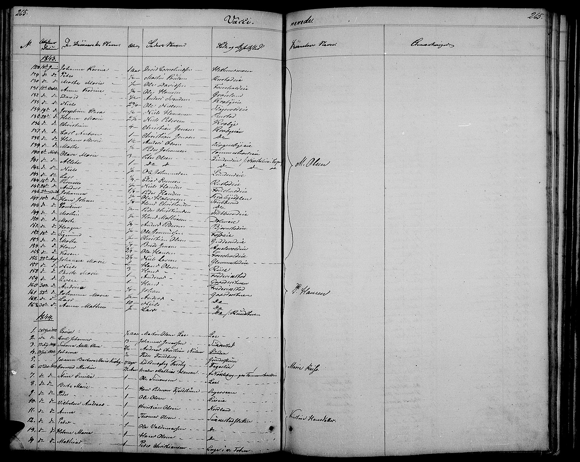 Østre Toten prestekontor, SAH/PREST-104/H/Ha/Hab/L0002: Parish register (copy) no. 2, 1840-1847, p. 265