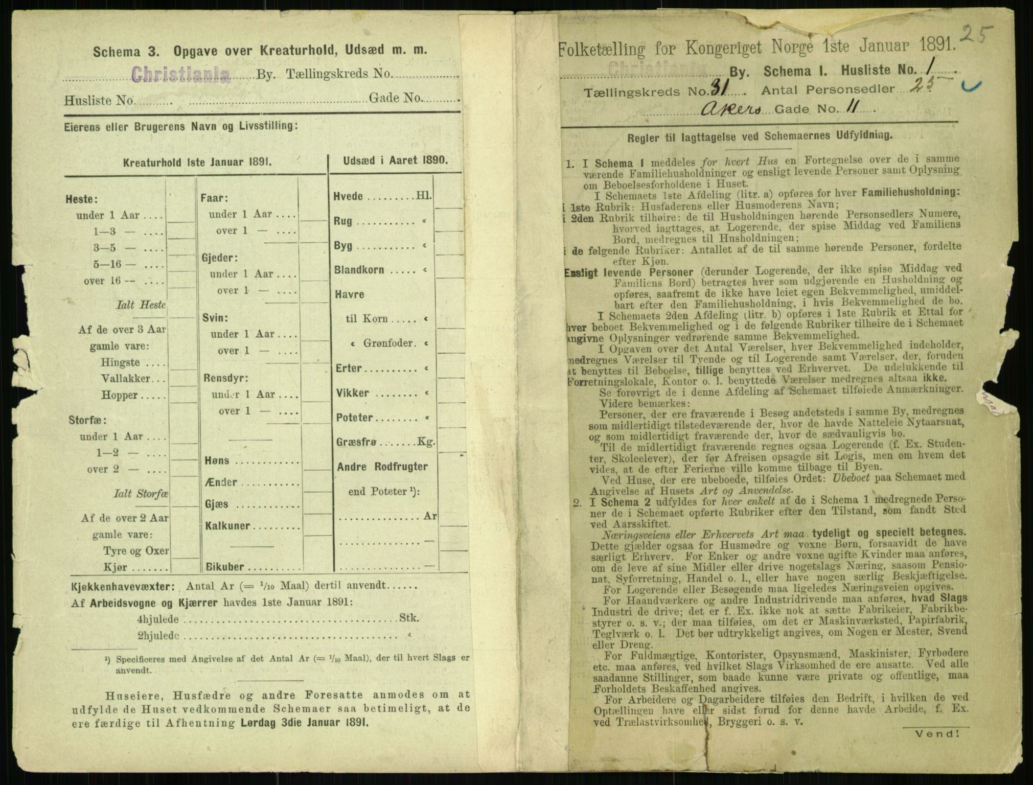 RA, 1891 census for 0301 Kristiania, 1891, p. 15842