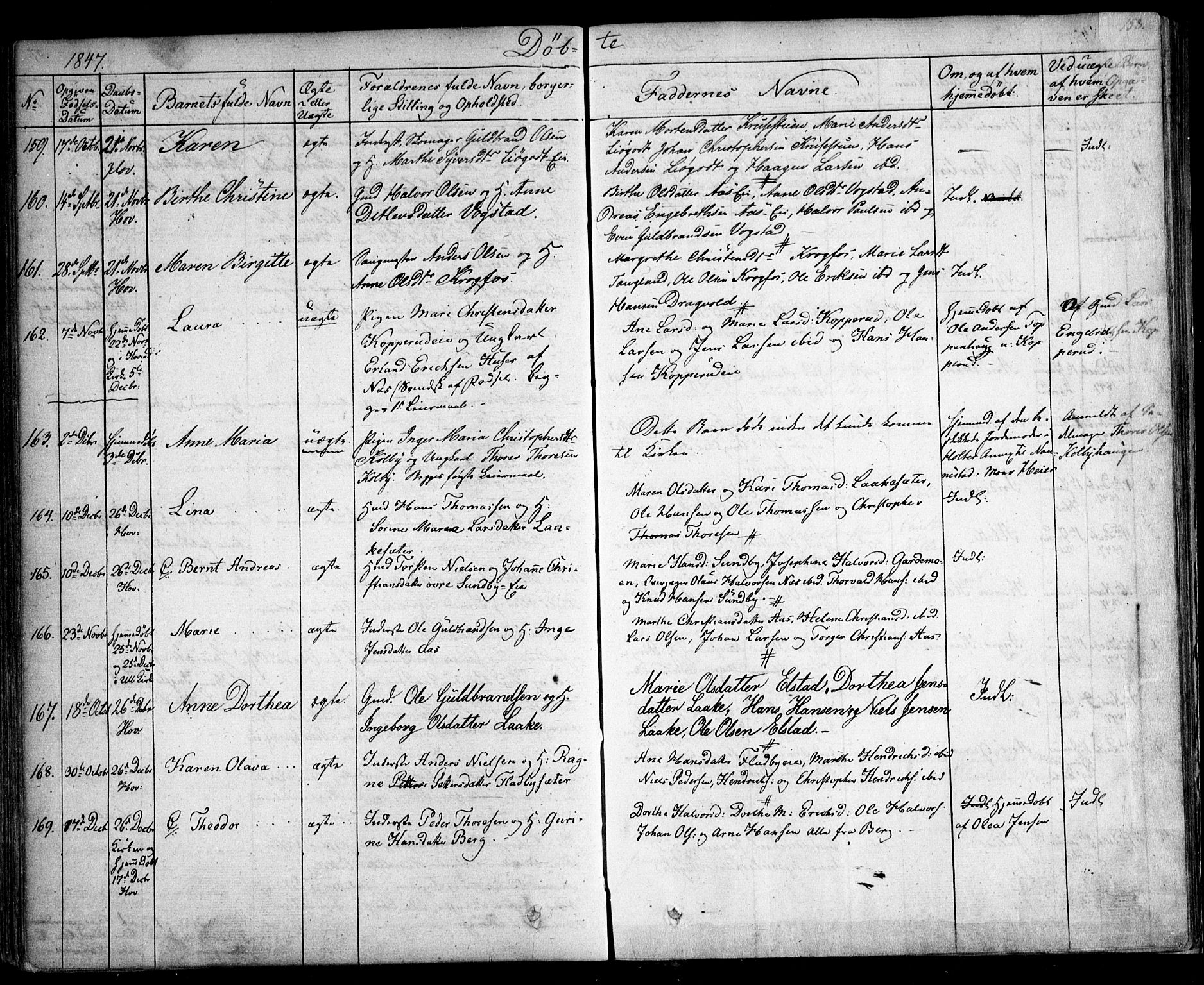 Ullensaker prestekontor Kirkebøker, SAO/A-10236a/F/Fa/L0014.a: Parish register (official) no. I 14A, 1836-1850, p. 158