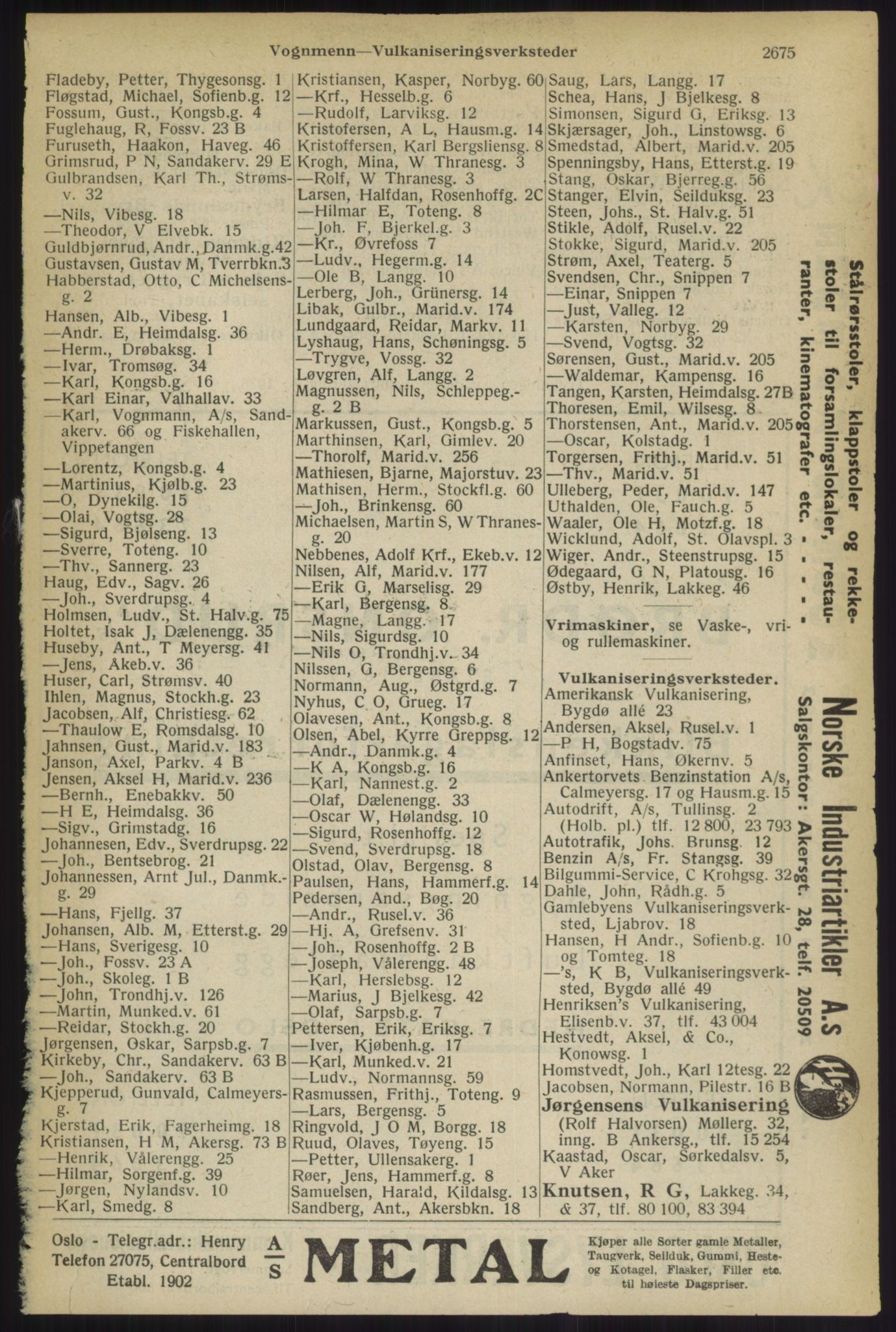 Kristiania/Oslo adressebok, PUBL/-, 1936, p. 2675