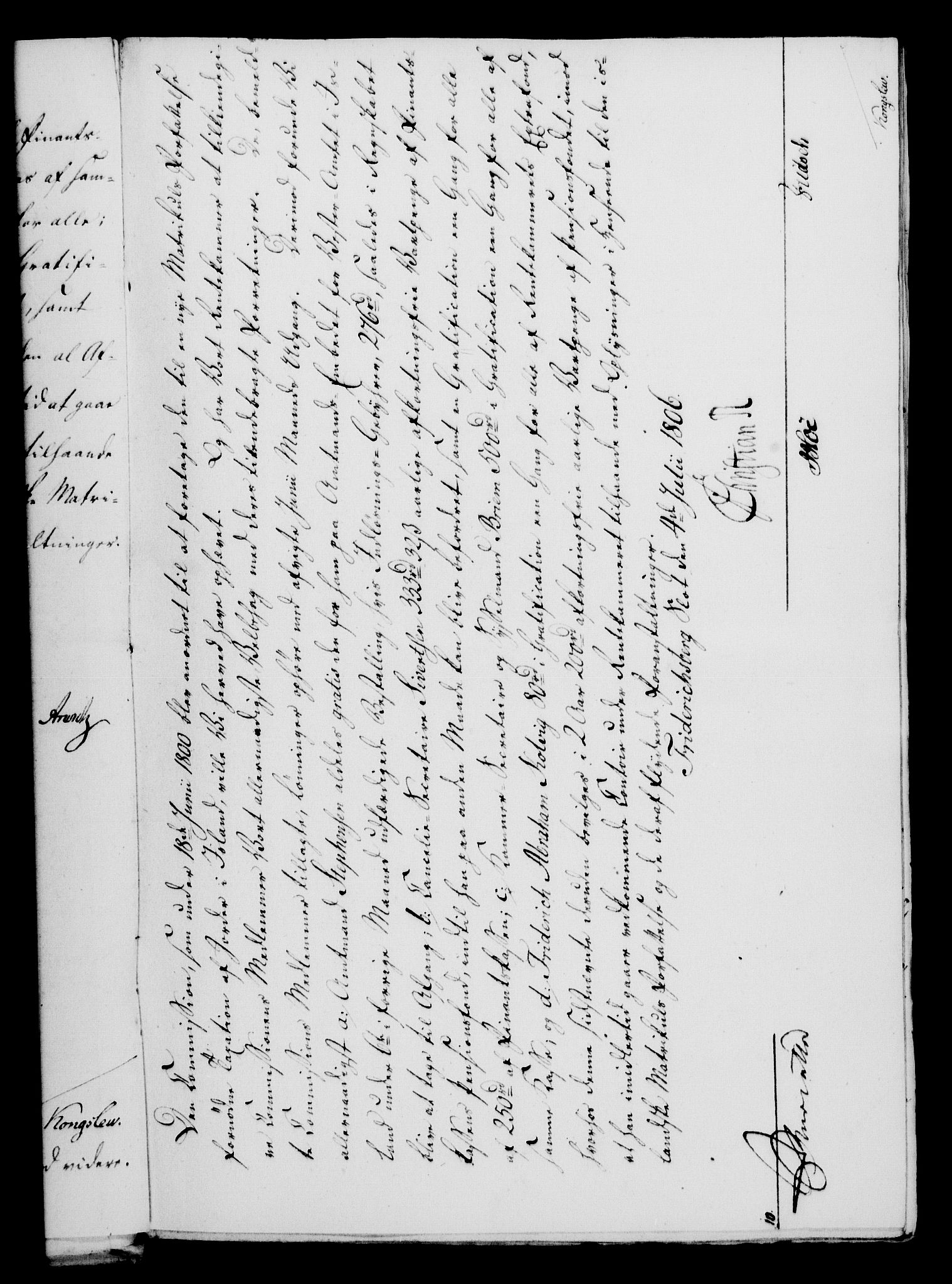 Rentekammeret, Kammerkanselliet, RA/EA-3111/G/Gf/Gfa/L0088: Norsk relasjons- og resolusjonsprotokoll (merket RK 52.88), 1806, p. 540