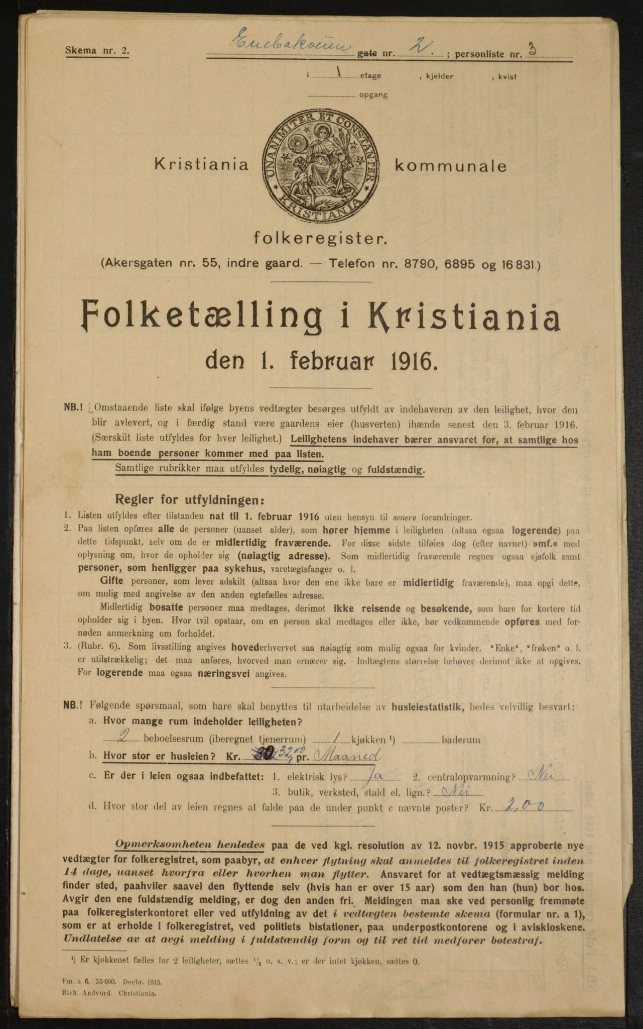 OBA, Municipal Census 1916 for Kristiania, 1916, p. 21362