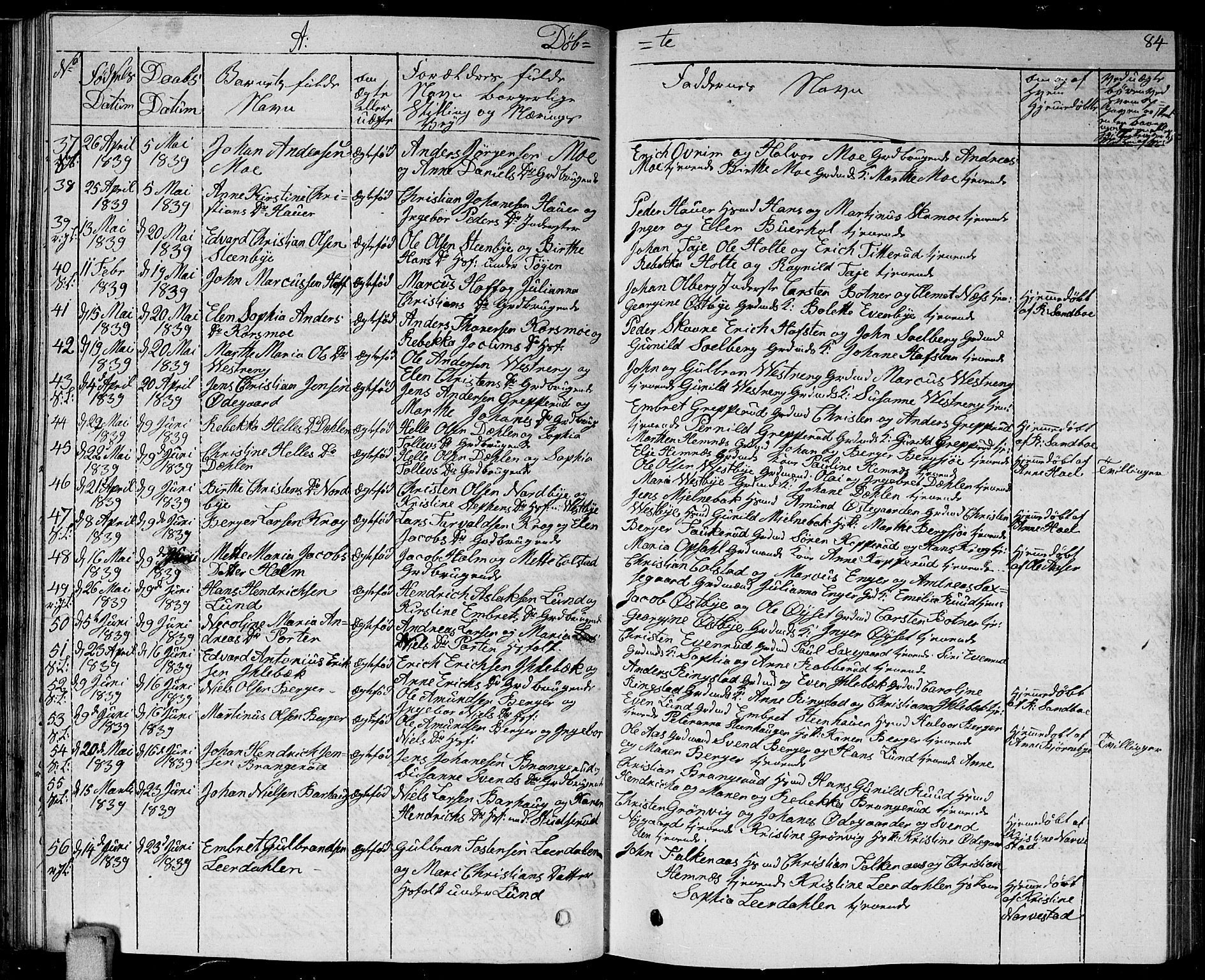 Høland prestekontor Kirkebøker, AV/SAO-A-10346a/G/Ga/L0002: Parish register (copy) no. I 2, 1827-1845, p. 84