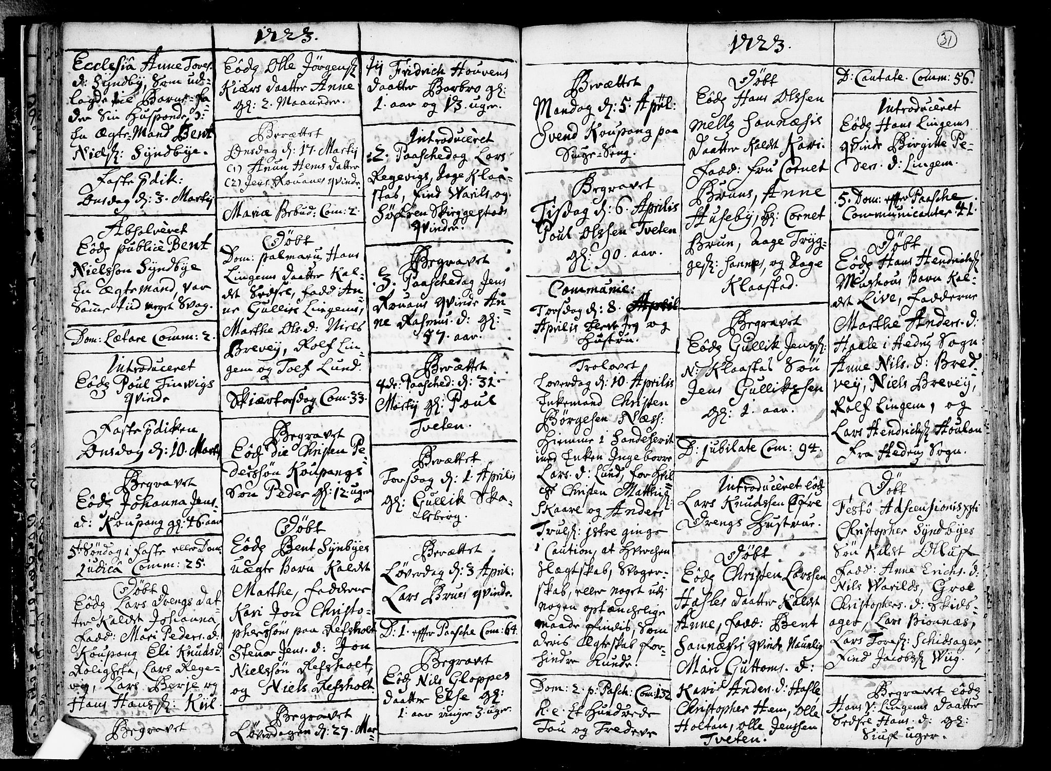 Tjølling kirkebøker, AV/SAKO-A-60/F/Fa/L0002: Parish register (official) no. 2, 1716-1734, p. 31