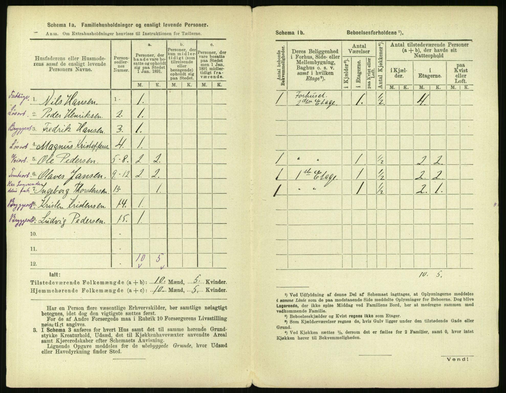 RA, 1891 census for 0301 Kristiania, 1891, p. 99607