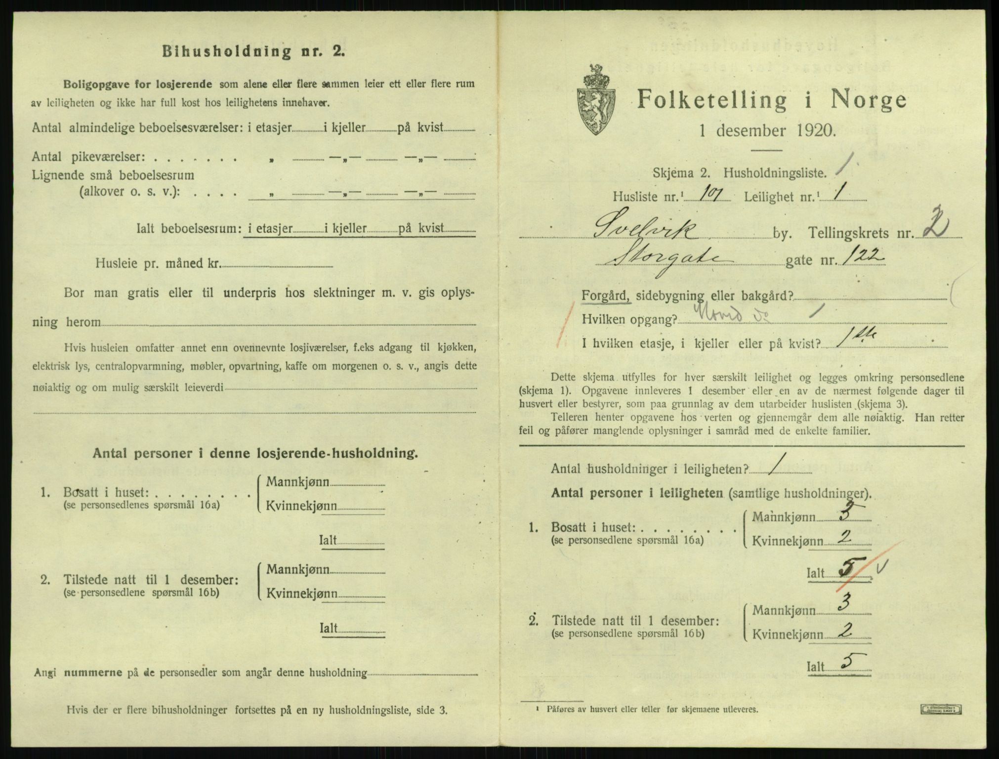 SAKO, 1920 census for Svelvik, 1920, p. 1127