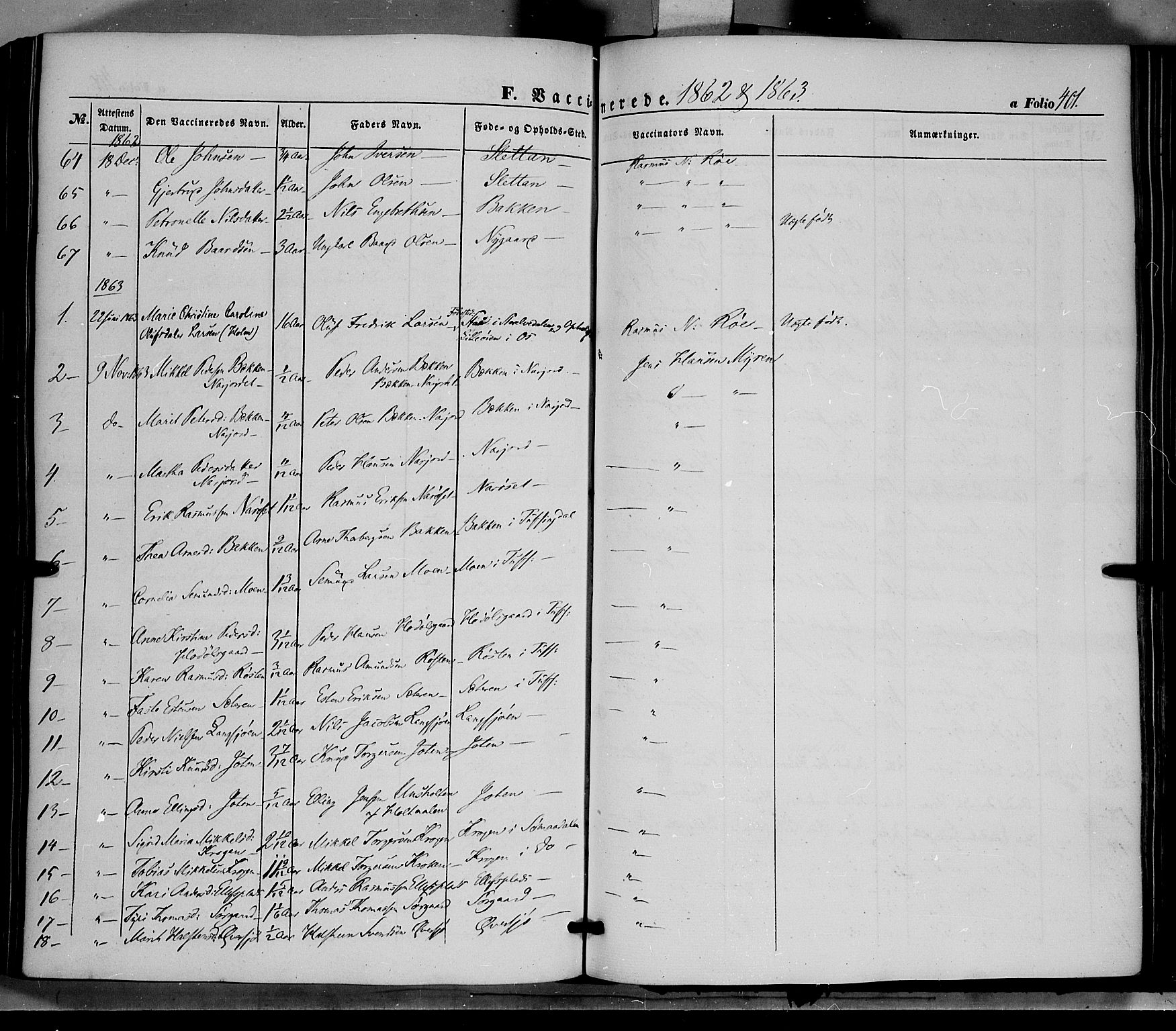 Tolga prestekontor, SAH/PREST-062/K/L0006: Parish register (official) no. 6, 1852-1876, p. 401
