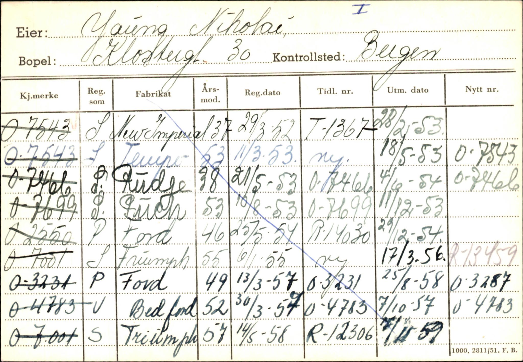 Statens vegvesen, Hordaland vegkontor, AV/SAB-A-5201/2/Hb/L0037: O-eierkort W-P, 1920-1971, p. 935