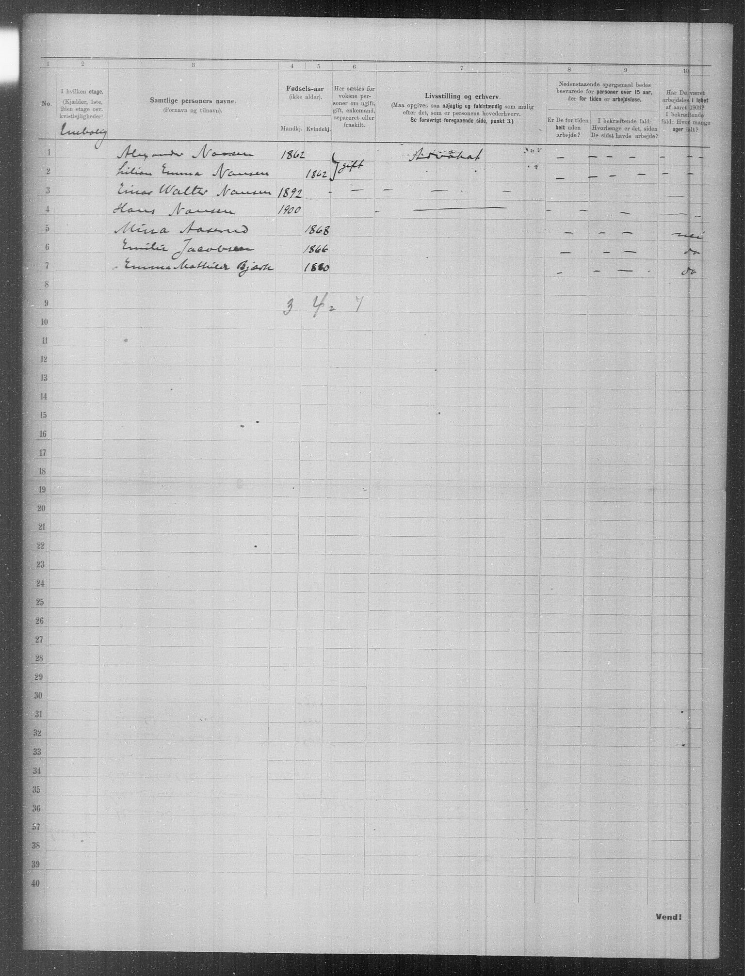 OBA, Municipal Census 1903 for Kristiania, 1903, p. 6814