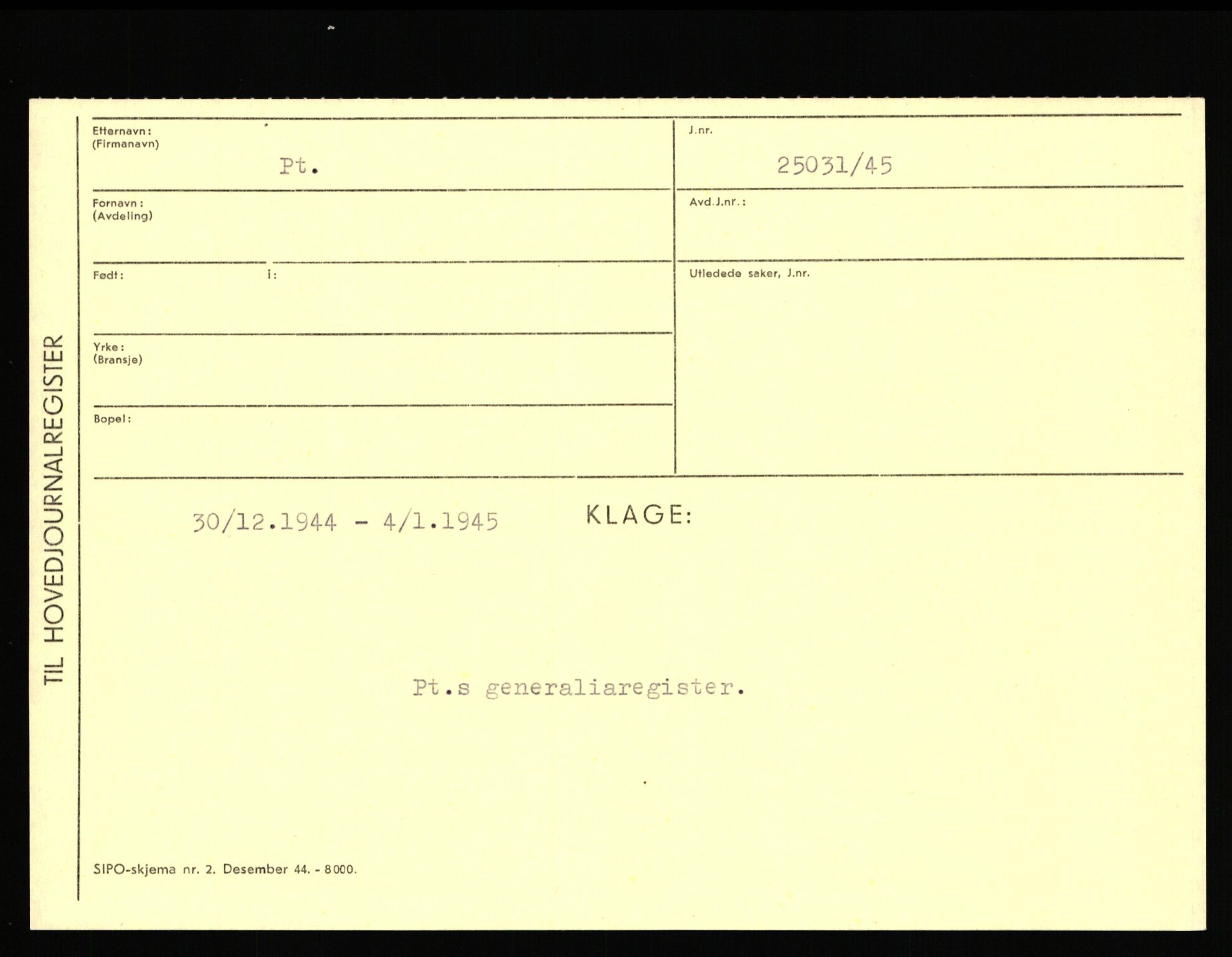 Statspolitiet - Hovedkontoret / Osloavdelingen, AV/RA-S-1329/C/Ca/L0012: Oanæs - Quistgaard	, 1943-1945, p. 4922